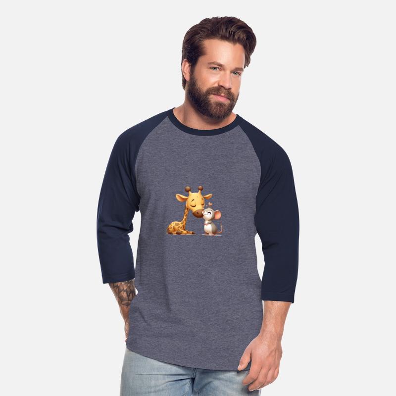 Cuddling Giraffe And Mouse In Love