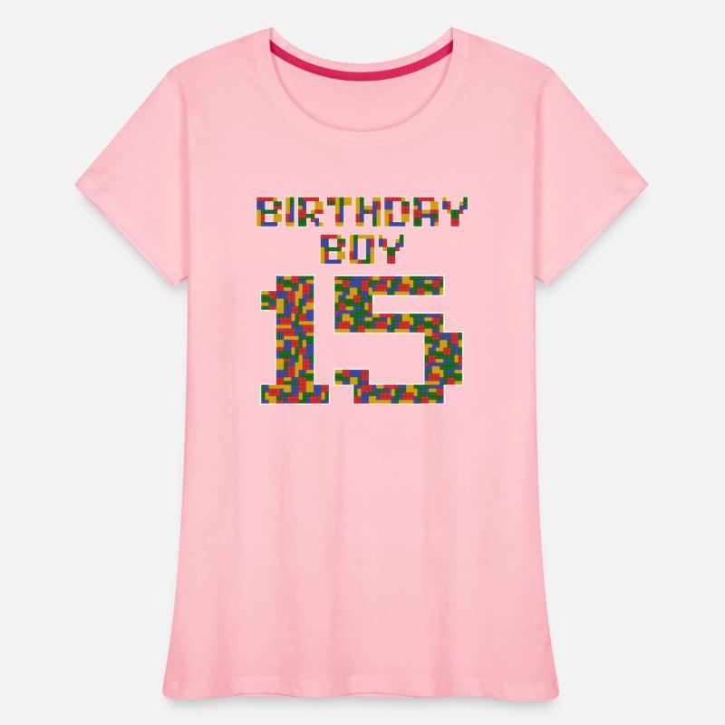 Cute 15th Birthday Gift 15 Year Old Block Building
