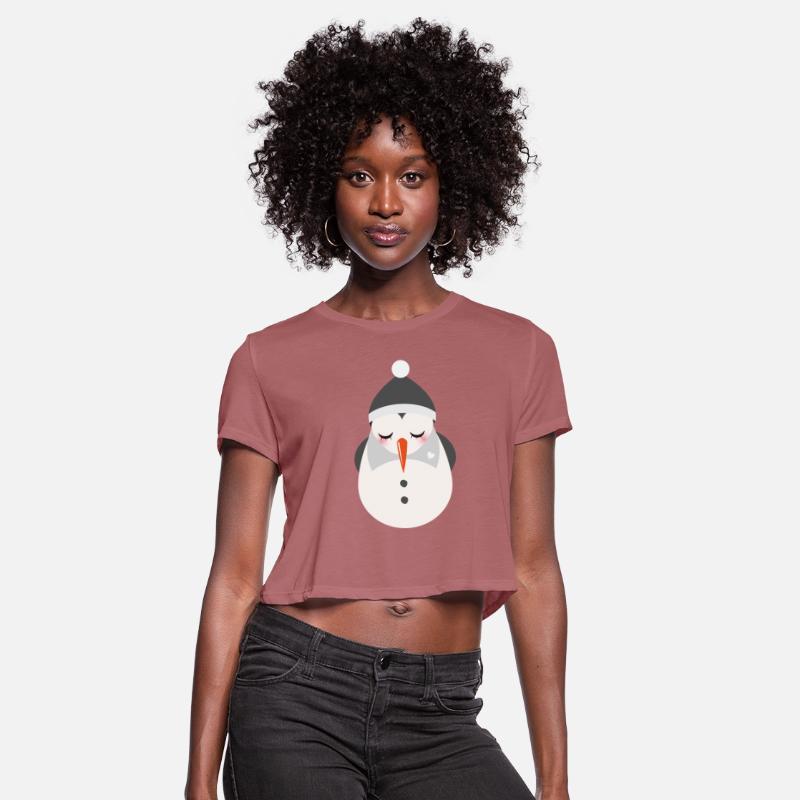 cute snowman with cap and beet nose