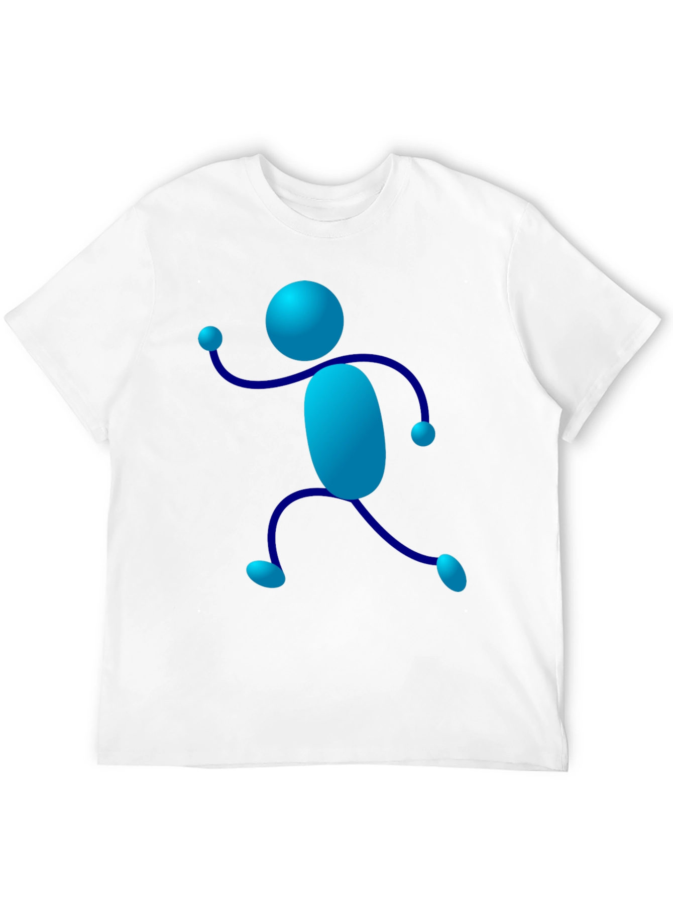 Funky Stick Figure Graphic Tee - Black