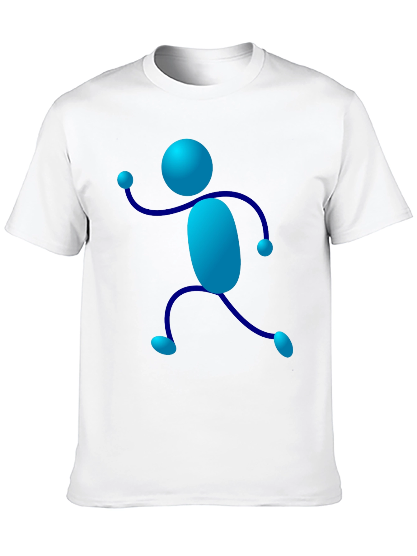 Funky Stick Figure Graphic Tee - Black
