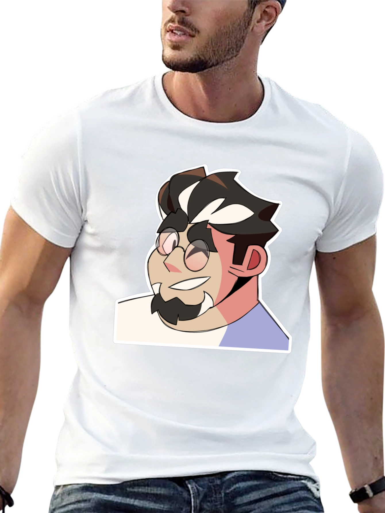 Cartoon Character Graphic Print Black T-Shirt
