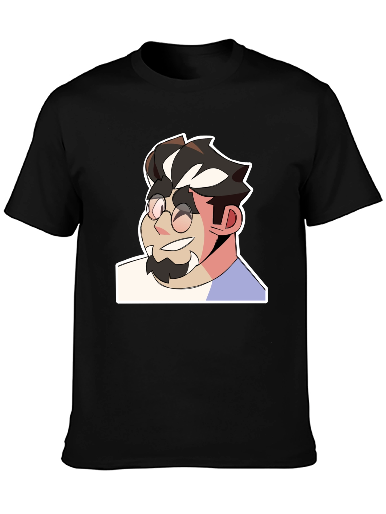 Cartoon Character Graphic Print Black T-Shirt