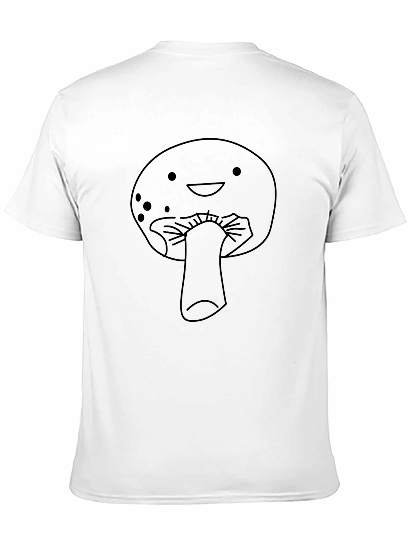 Cute Mushroom Graphic T-Shirt - Black