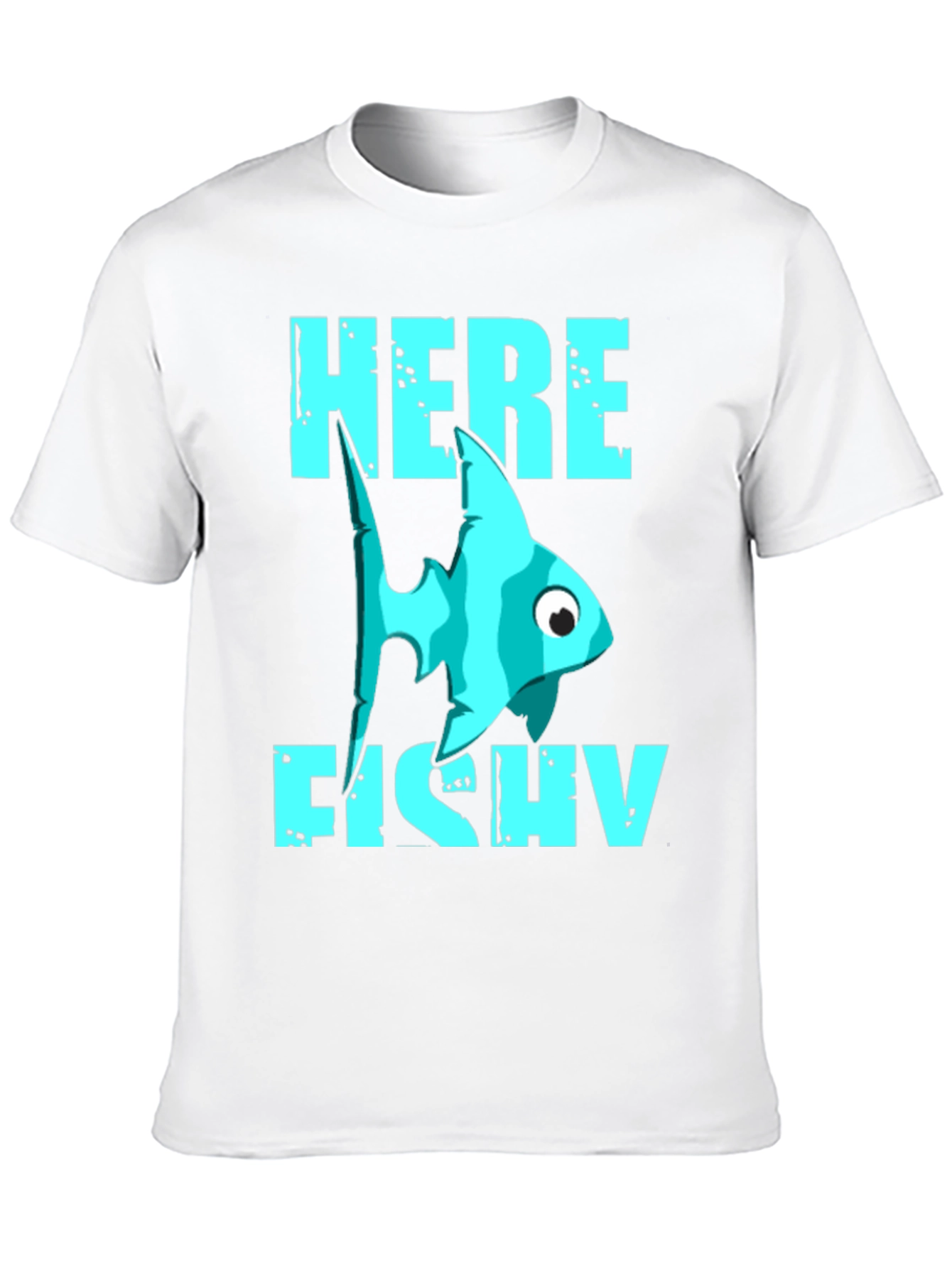 Here Fishy T-Shirt - Funny Fishing Graphic Tee