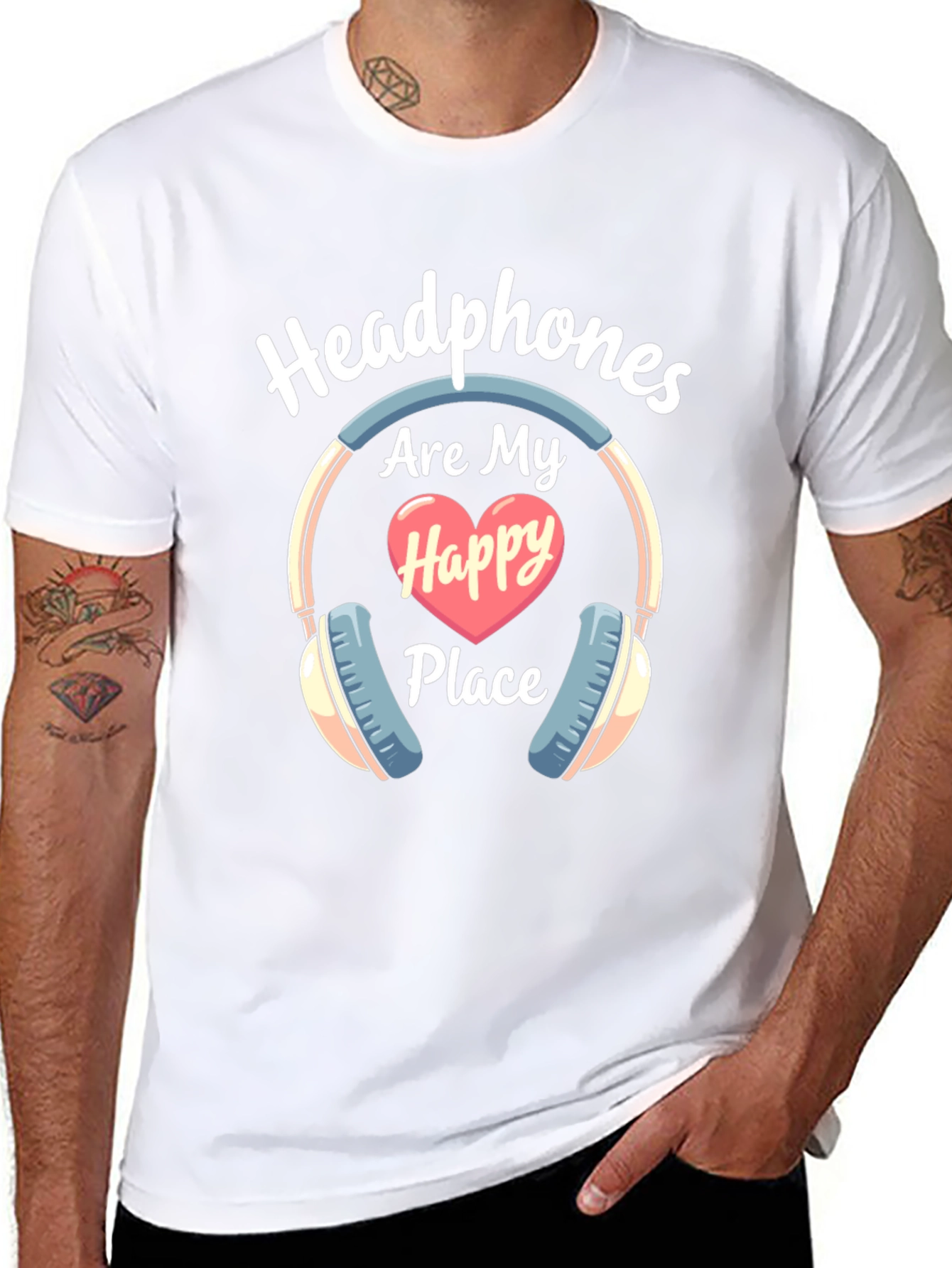 Headphones Are My Happy Place T-Shirt