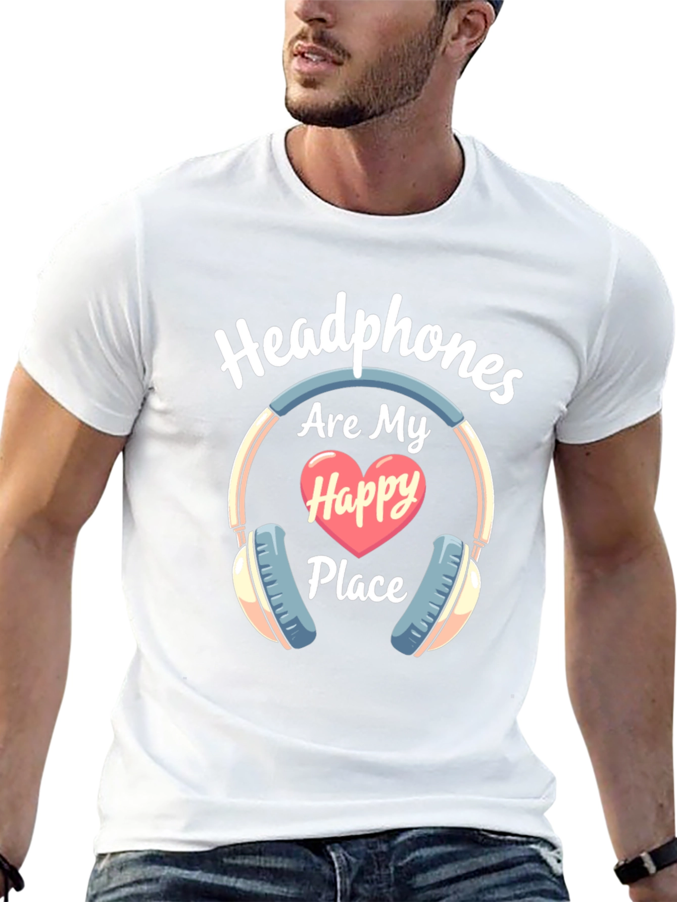 Headphones Are My Happy Place T-Shirt