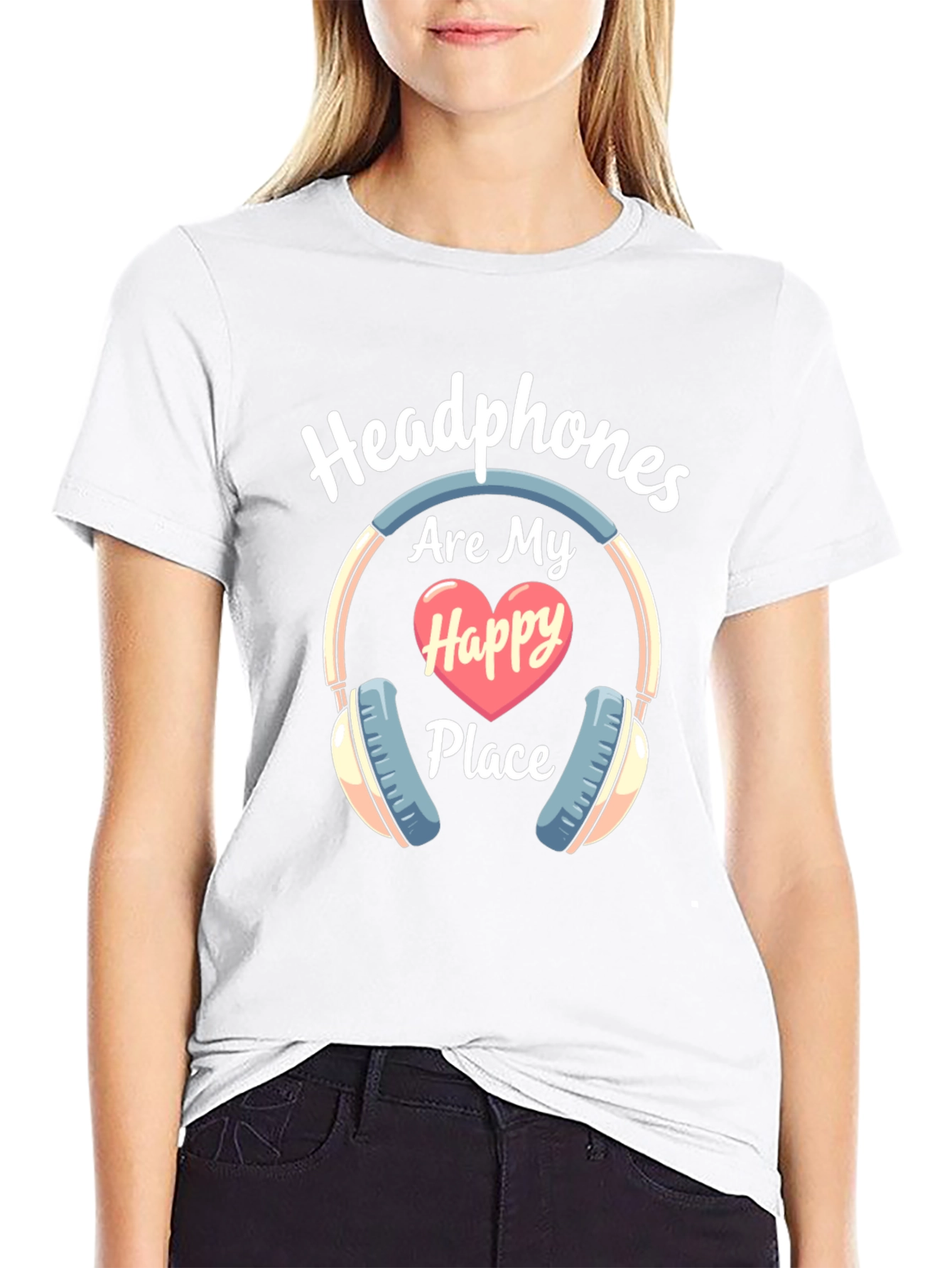 Headphones Are My Happy Place T-Shirt