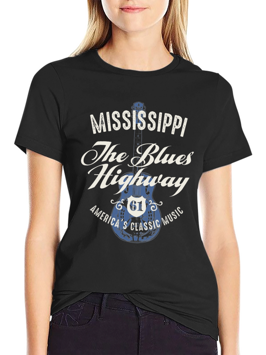 Mississippi Blues Highway Graphic T-Shirt
