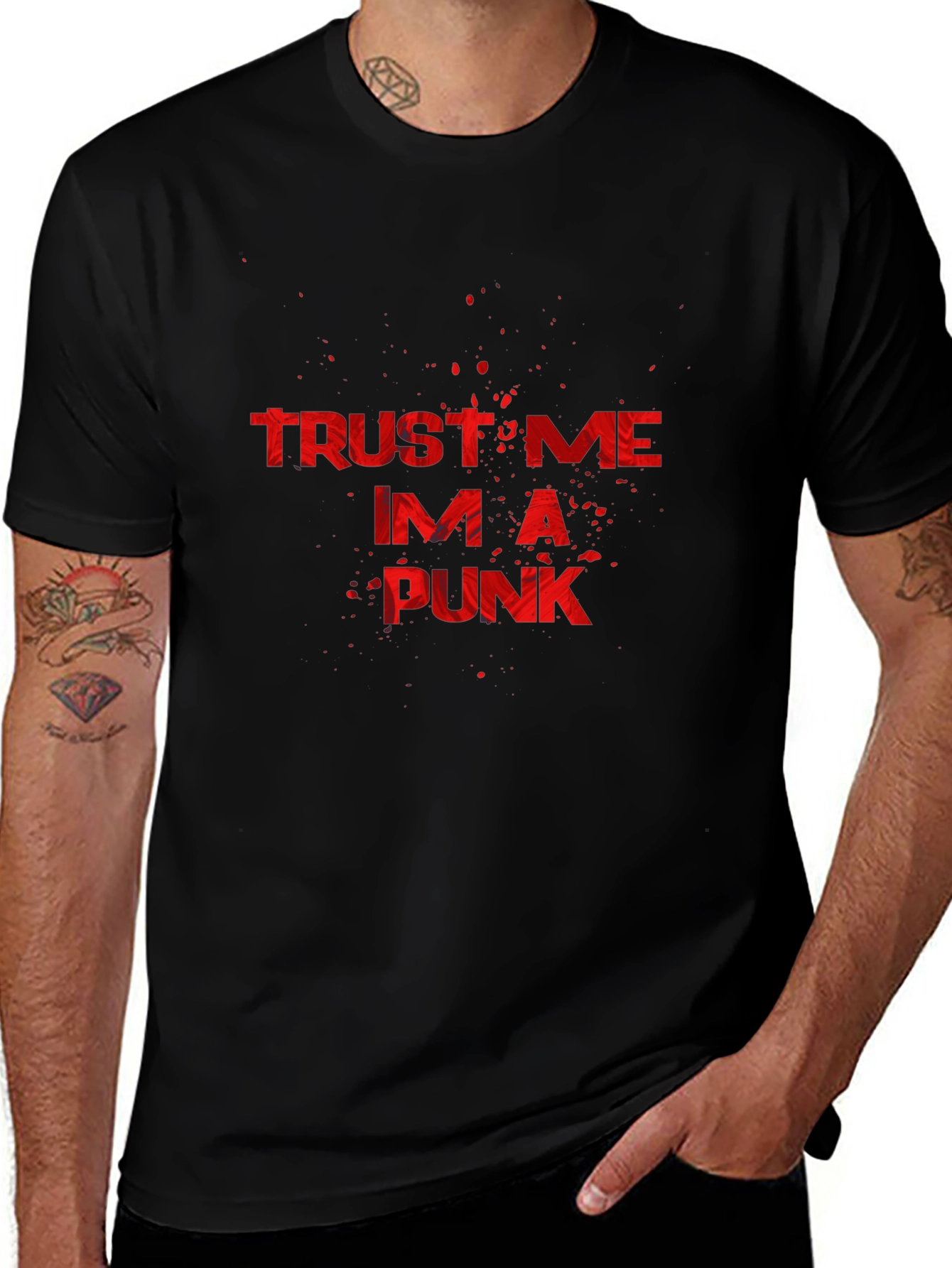 Trust Me Im A Punk T-Shirt - Black
