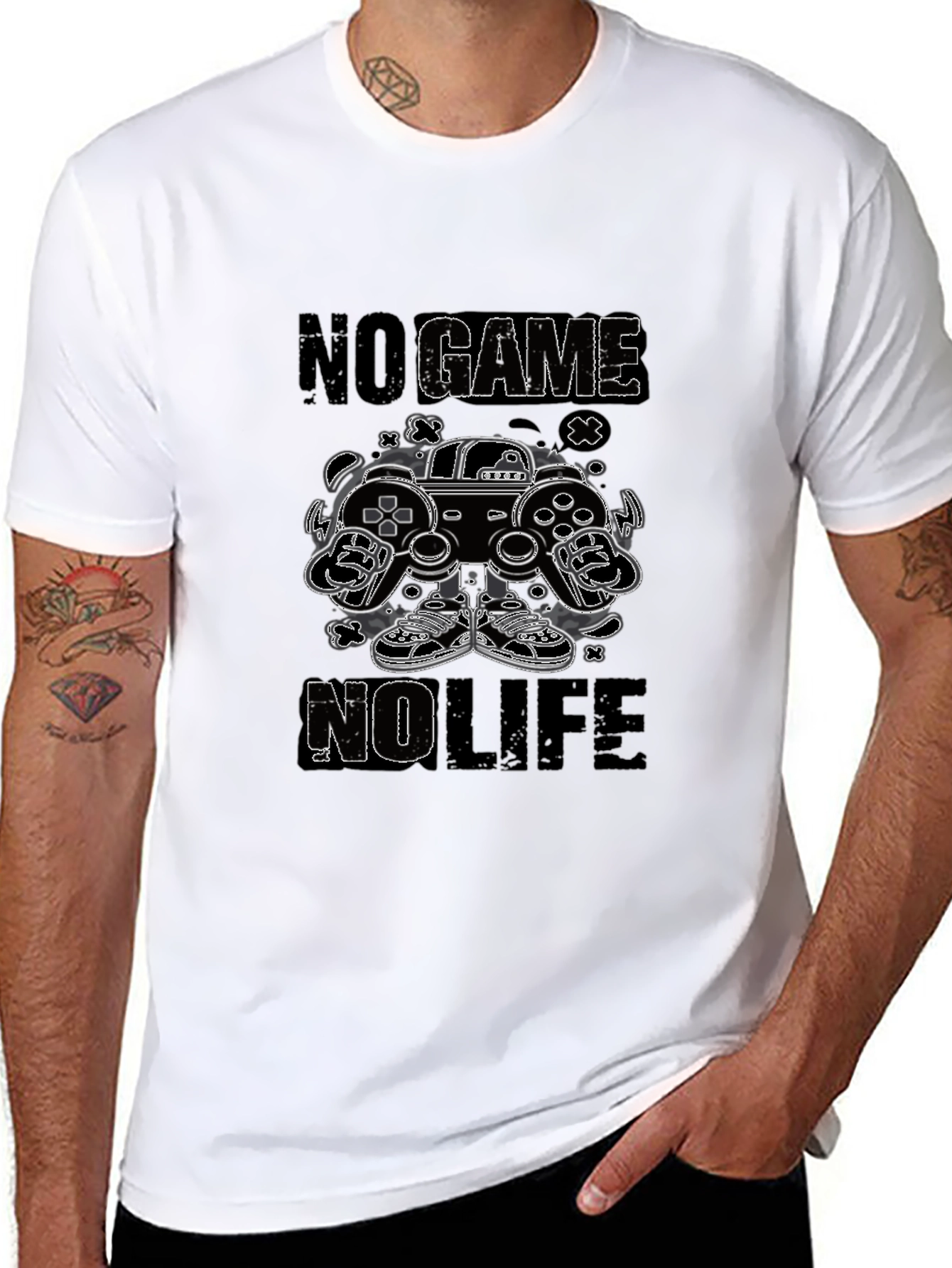 No Game No Life Gamer T-Shirt - Black