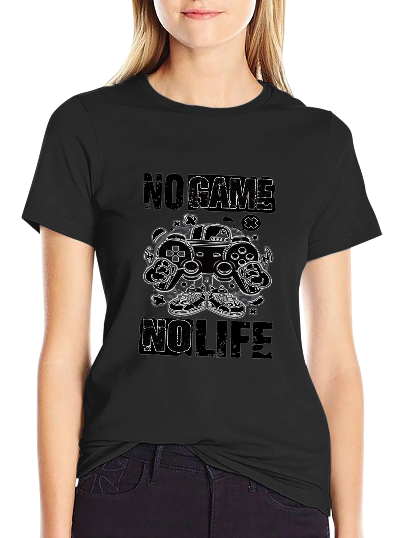 No Game No Life Gamer T-Shirt - Black