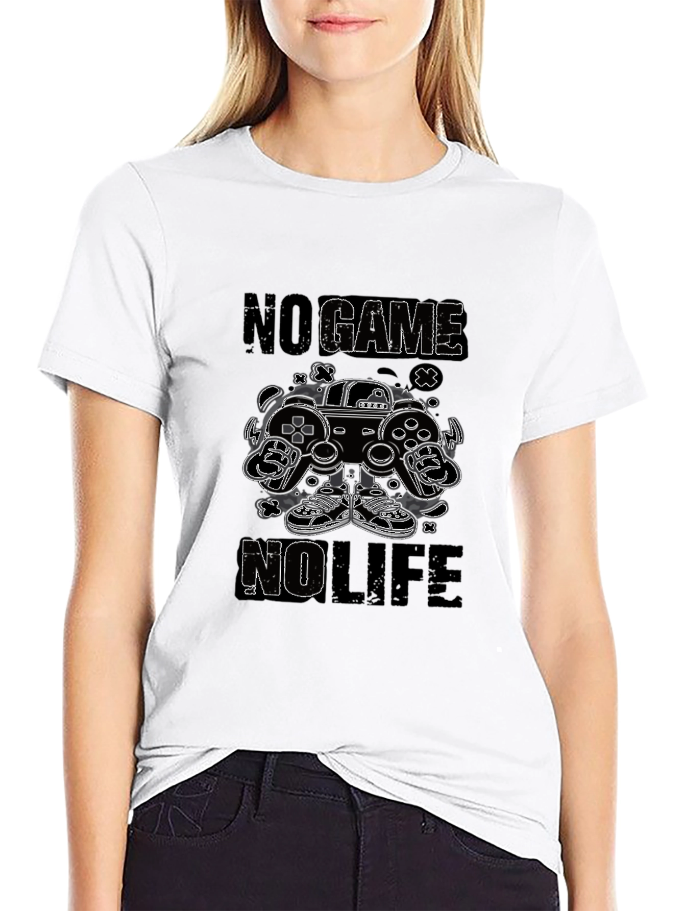No Game No Life Gamer T-Shirt - Black
