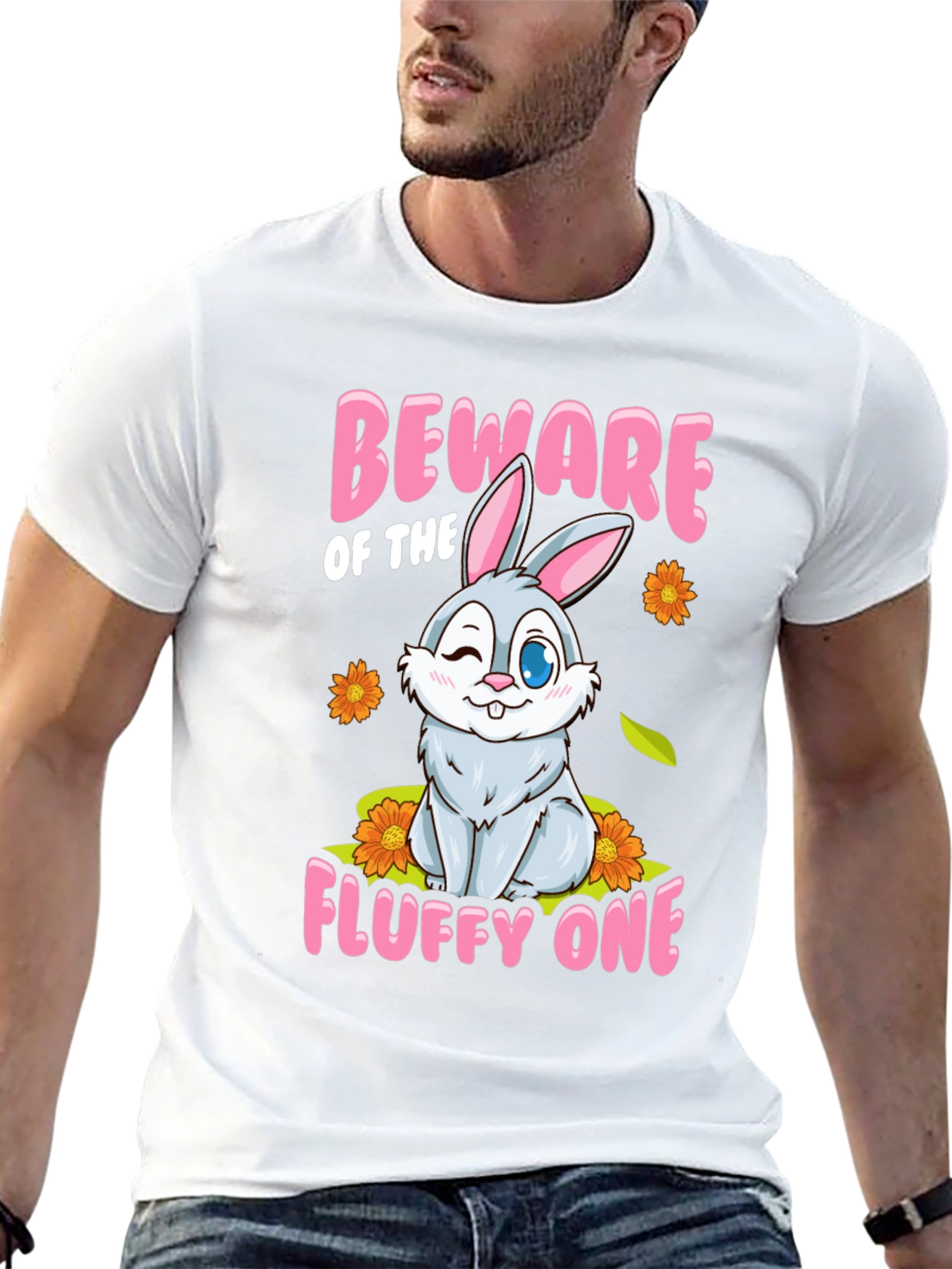 Beware of the Fluffy One Bunny T-Shirt