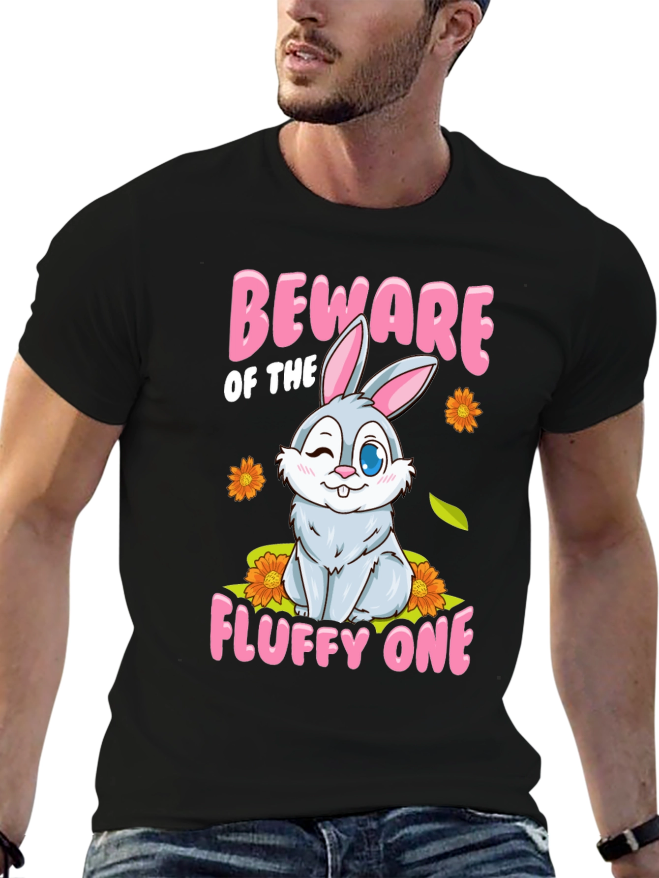 Beware of the Fluffy One Bunny T-Shirt