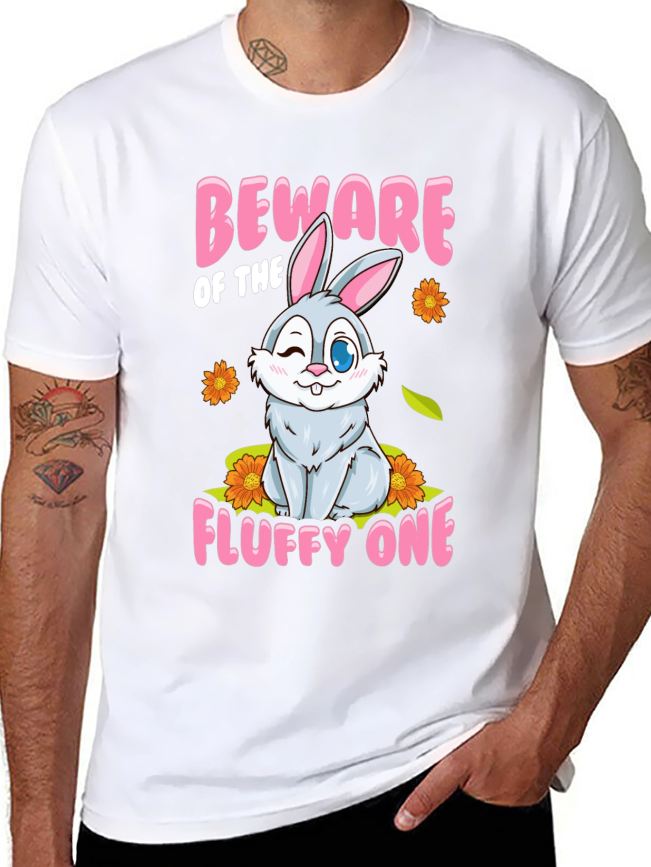 Beware of the Fluffy One Bunny T-Shirt