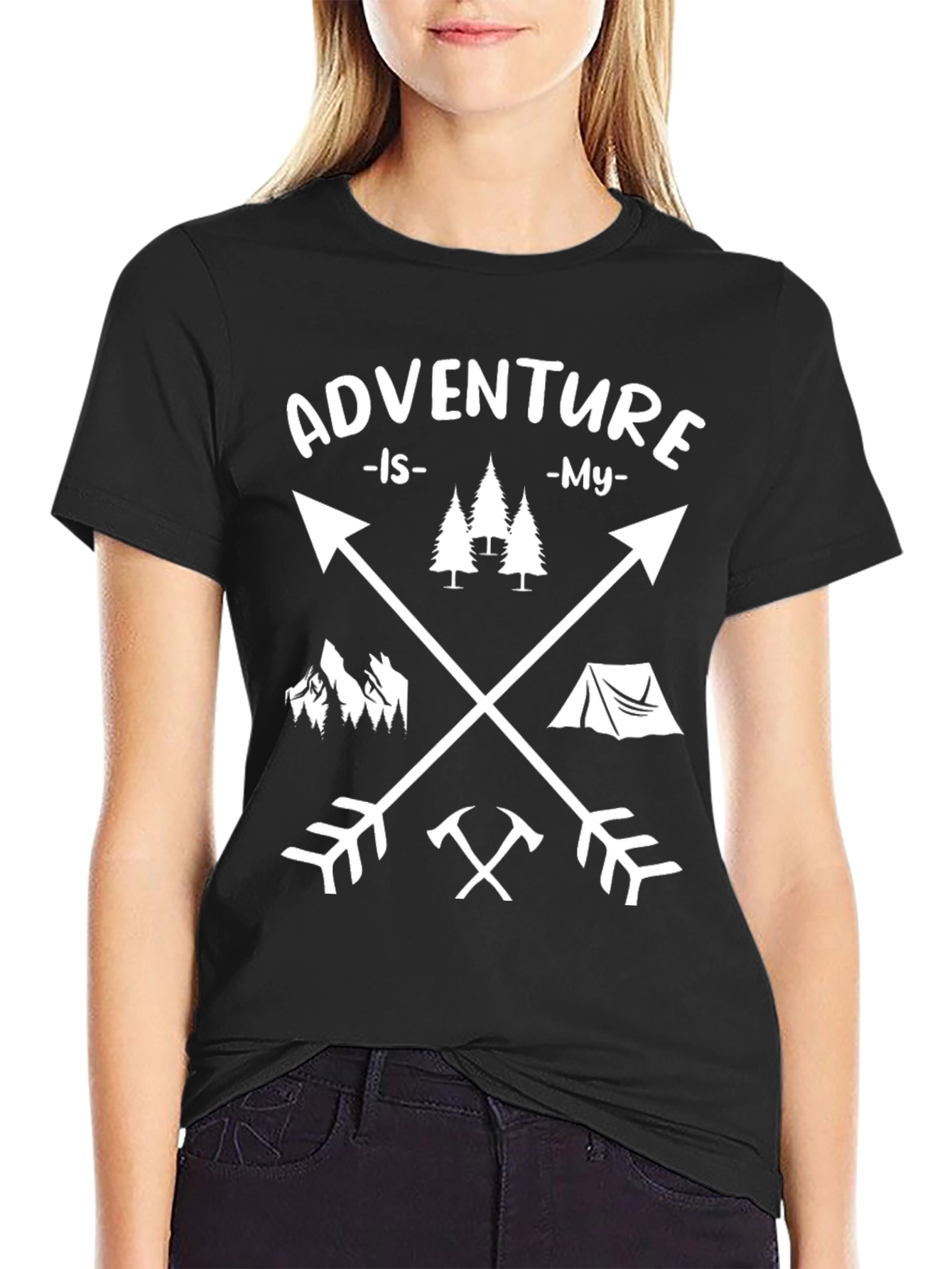 Adventure Is My Arrow T-Shirt - Black