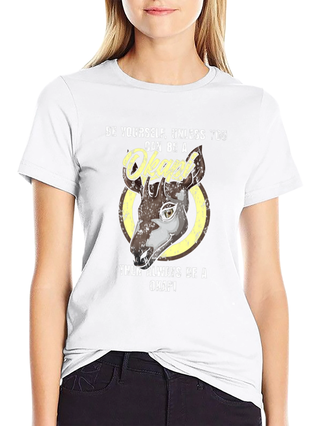 Be Yourself Okapi T-Shirt - Unique Animal Tee