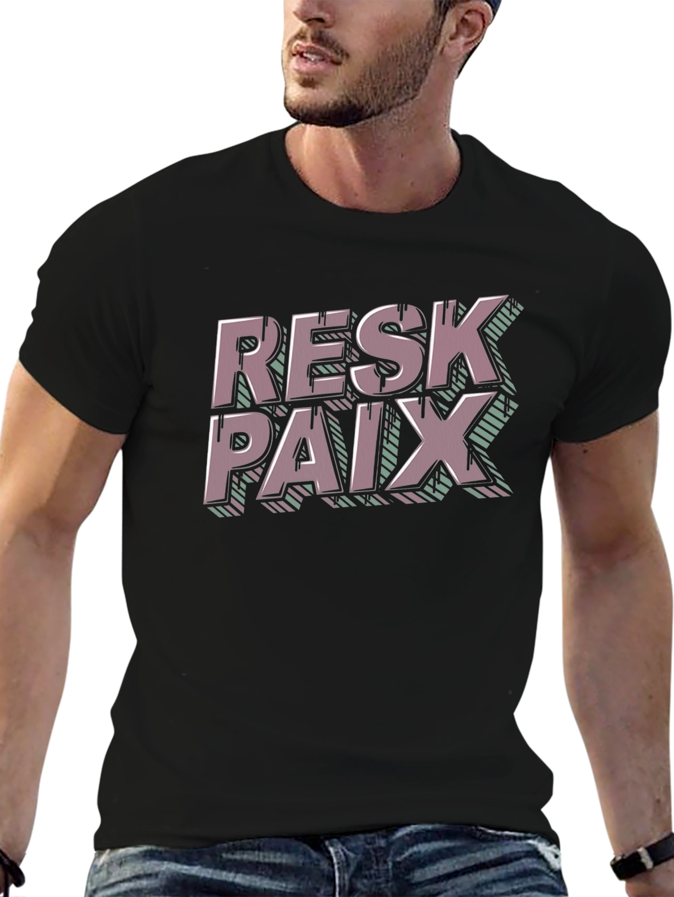Resk Paix Graphic Tee - Trendy Casual Wear