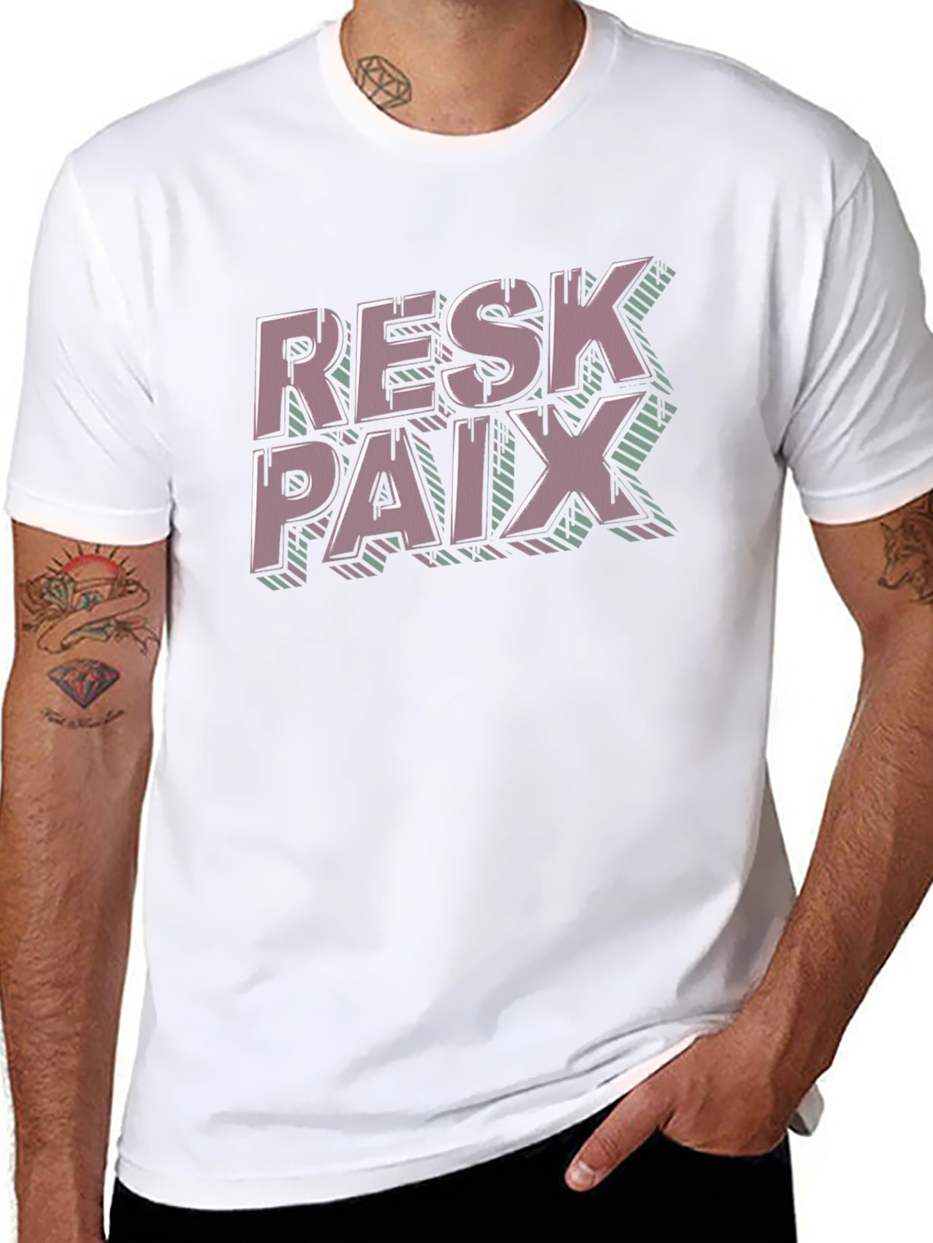 Resk Paix Graphic Tee - Trendy Casual Wear
