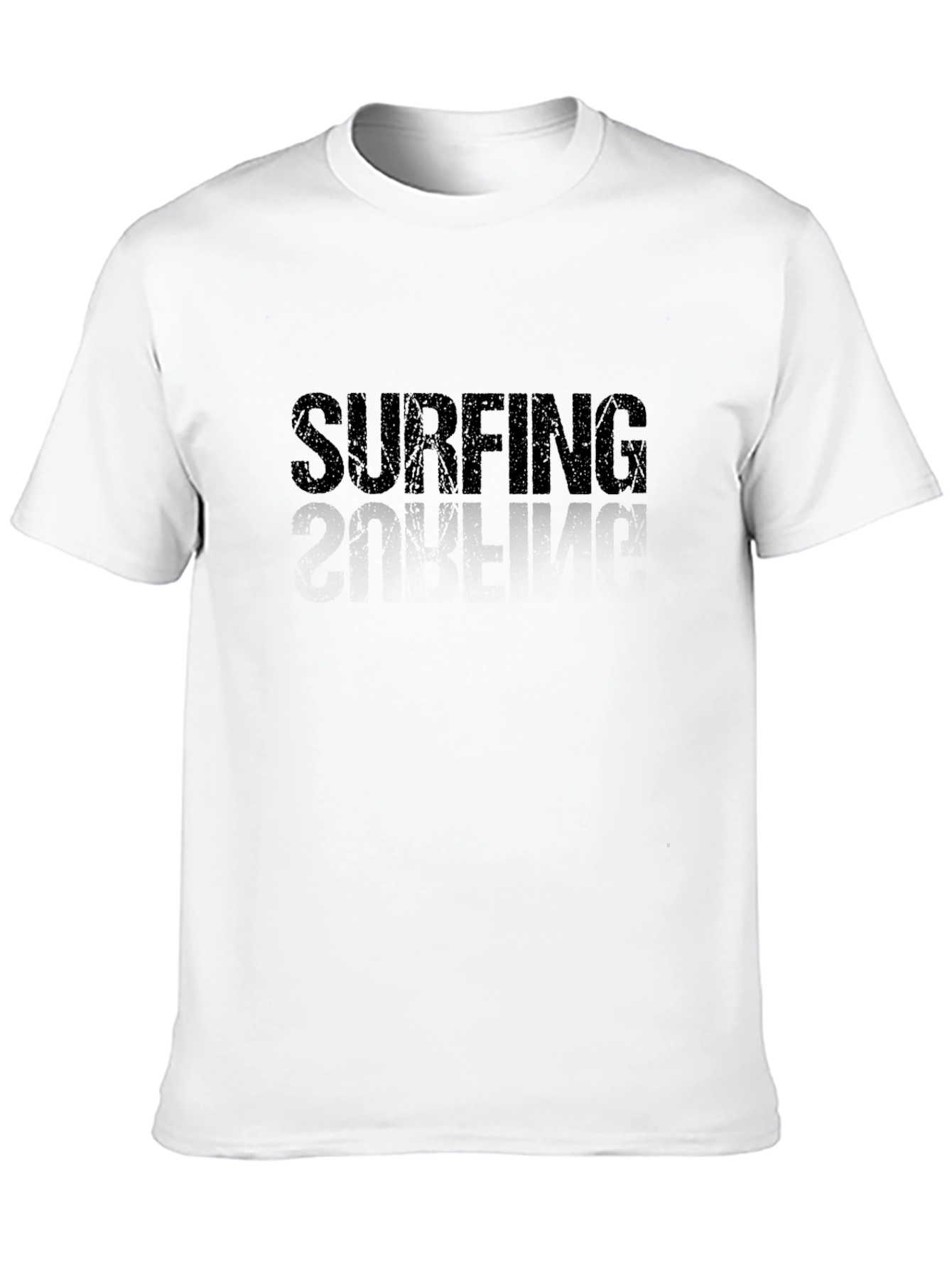 Surfing Text Black T-Shirt