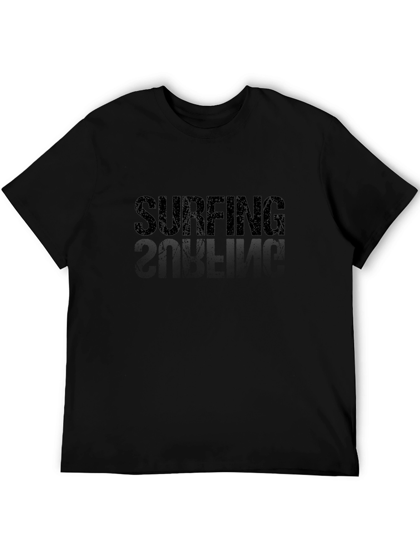 Surfing Text Black T-Shirt