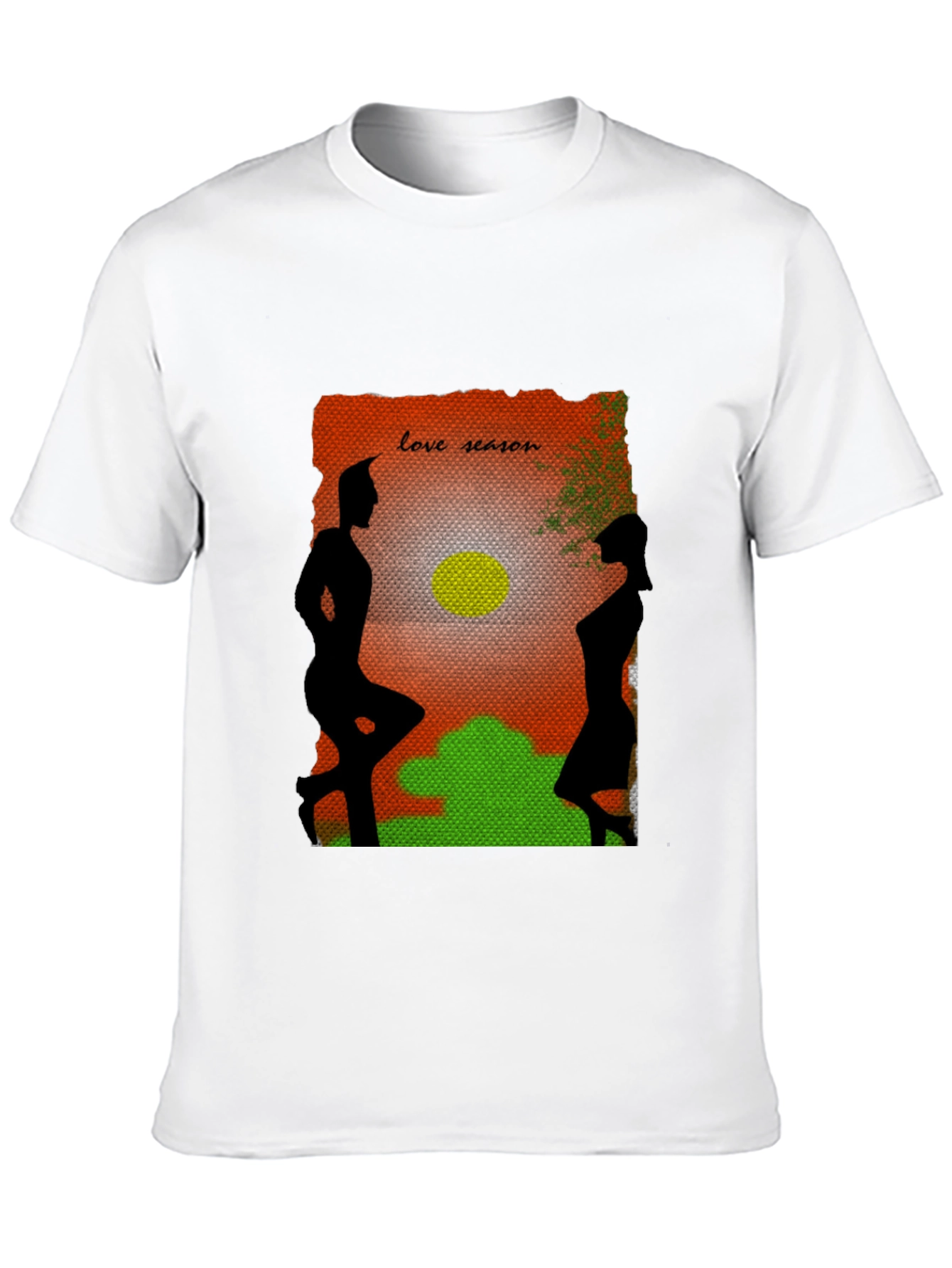 Love Season Silhouette Graphic Black Tee