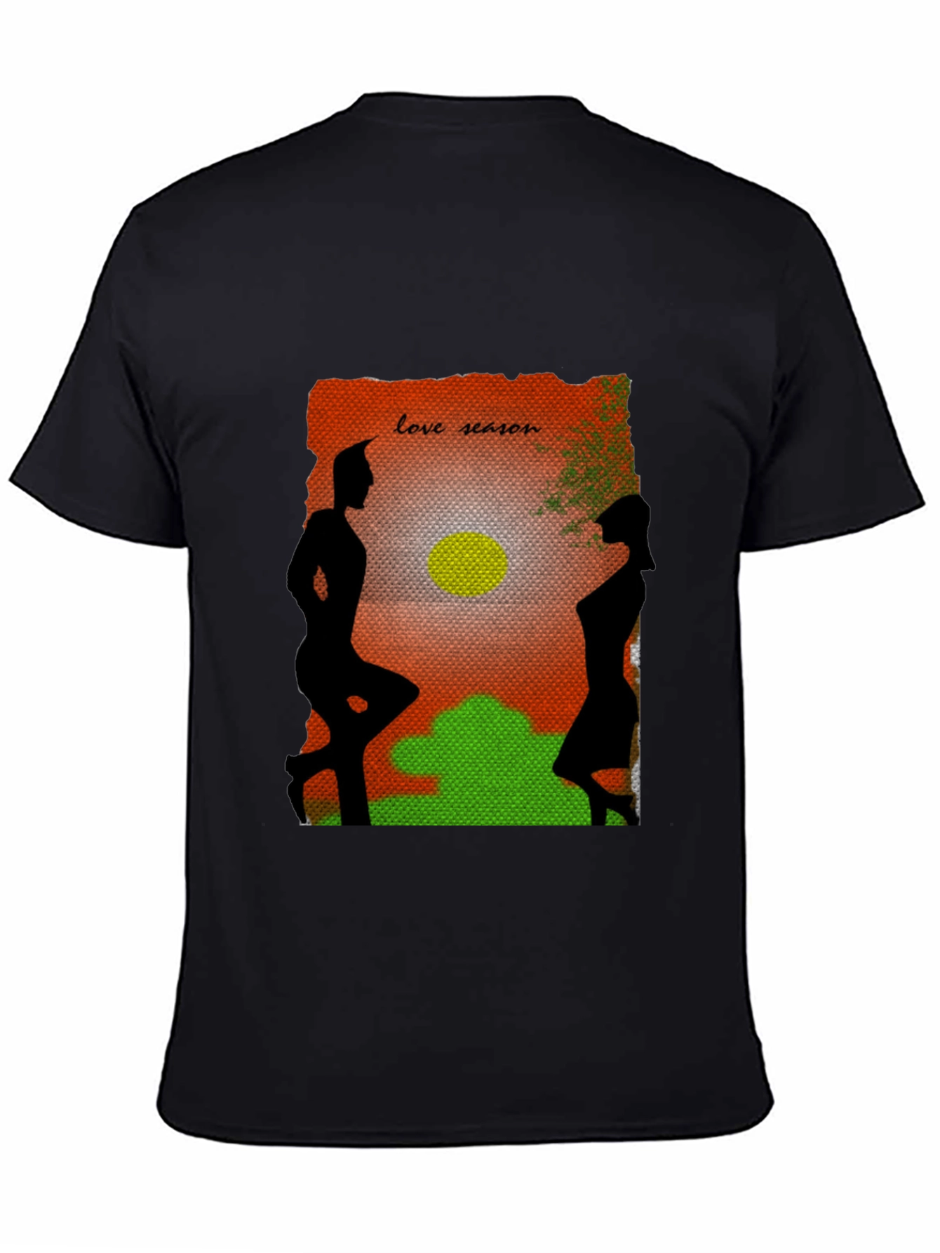 Love Season Silhouette Graphic Black Tee