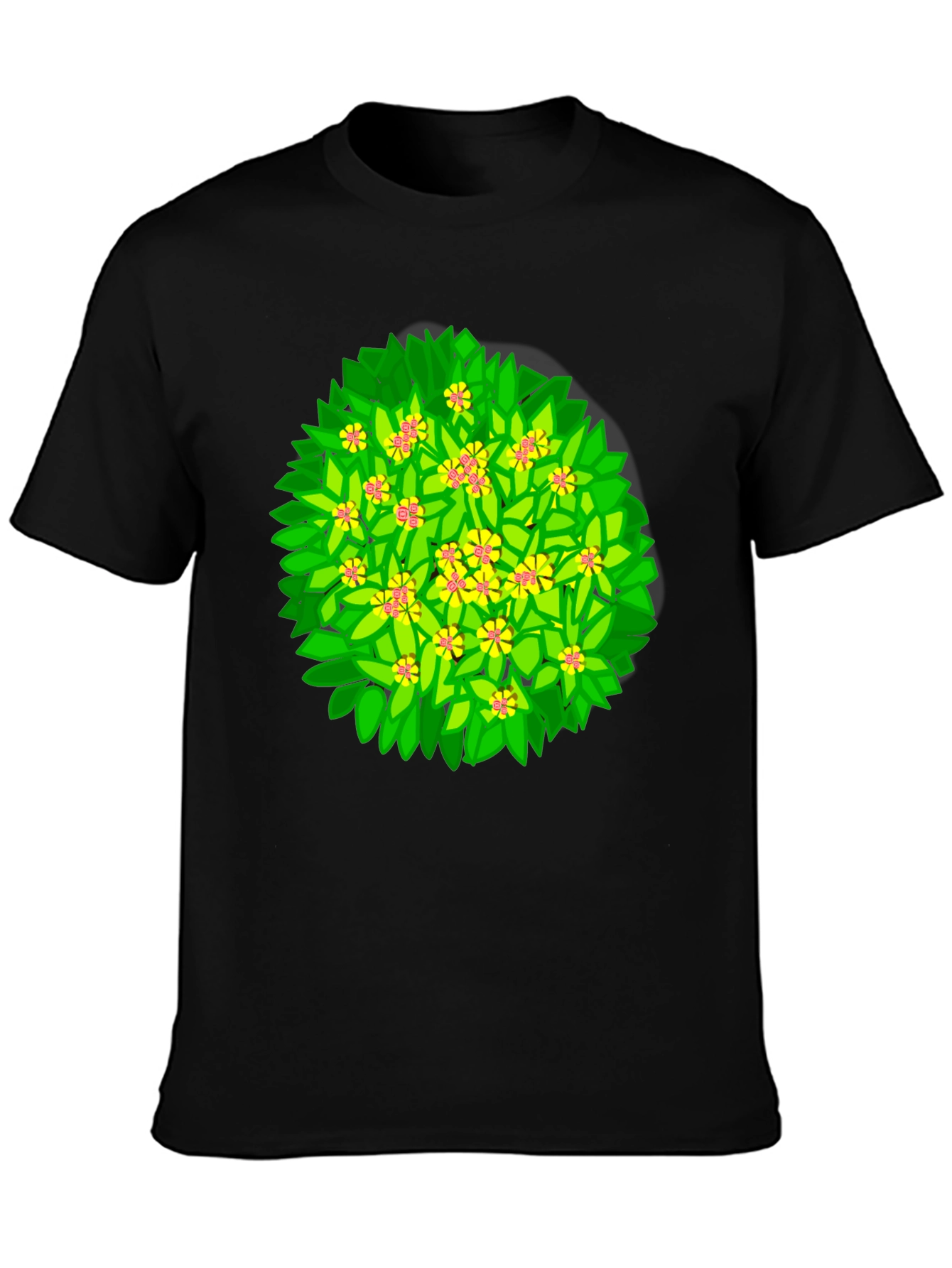 Floral Bush Graphic T-Shirt - Unique Design