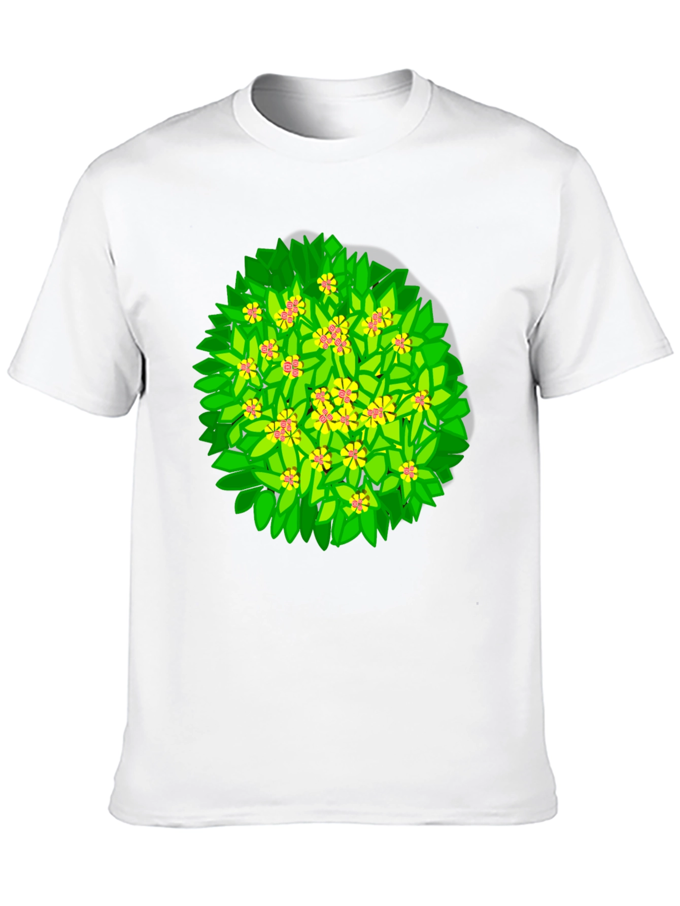 Floral Bush Graphic T-Shirt - Unique Design