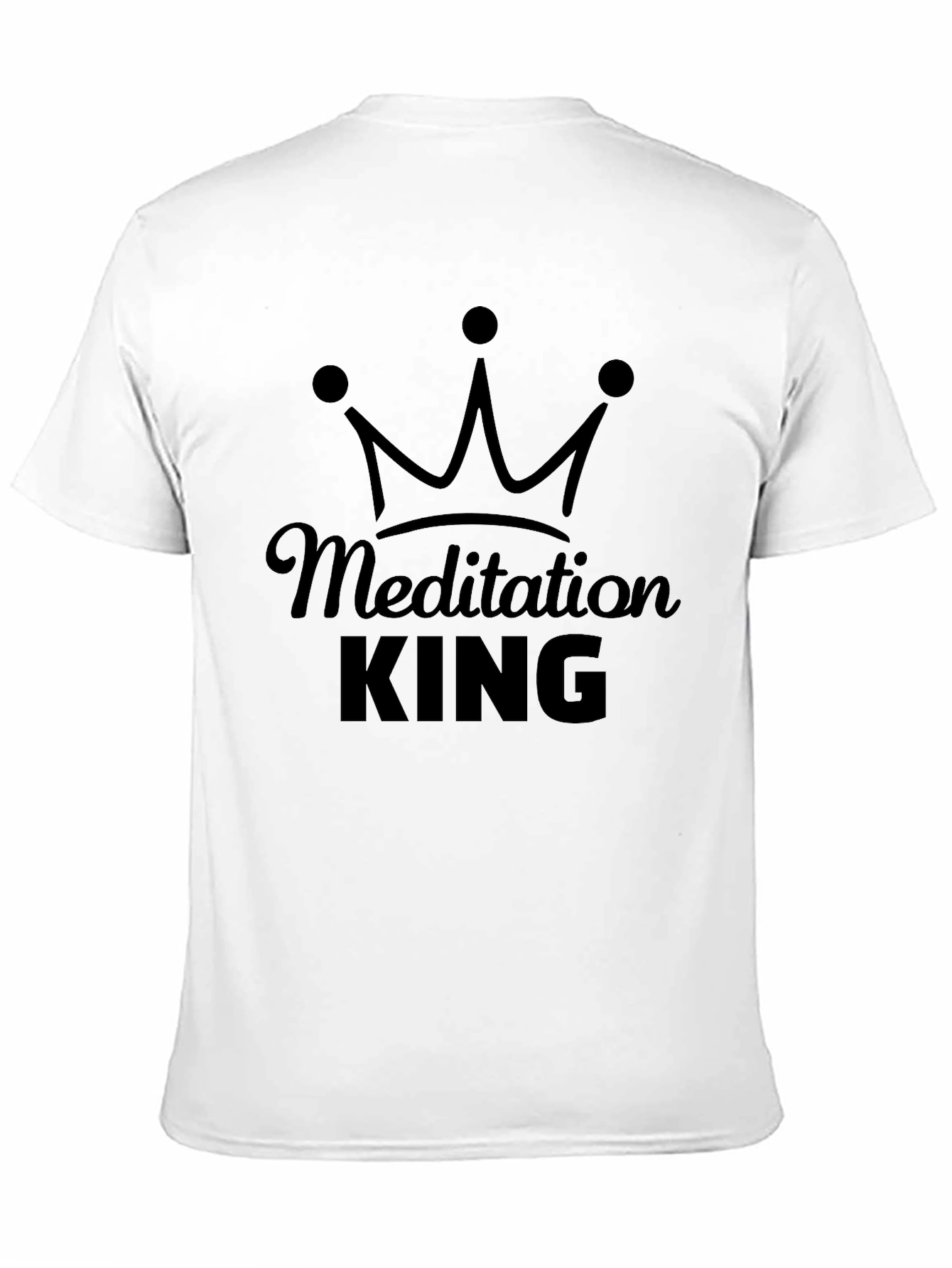 Meditation King Black Graphic T-Shirt