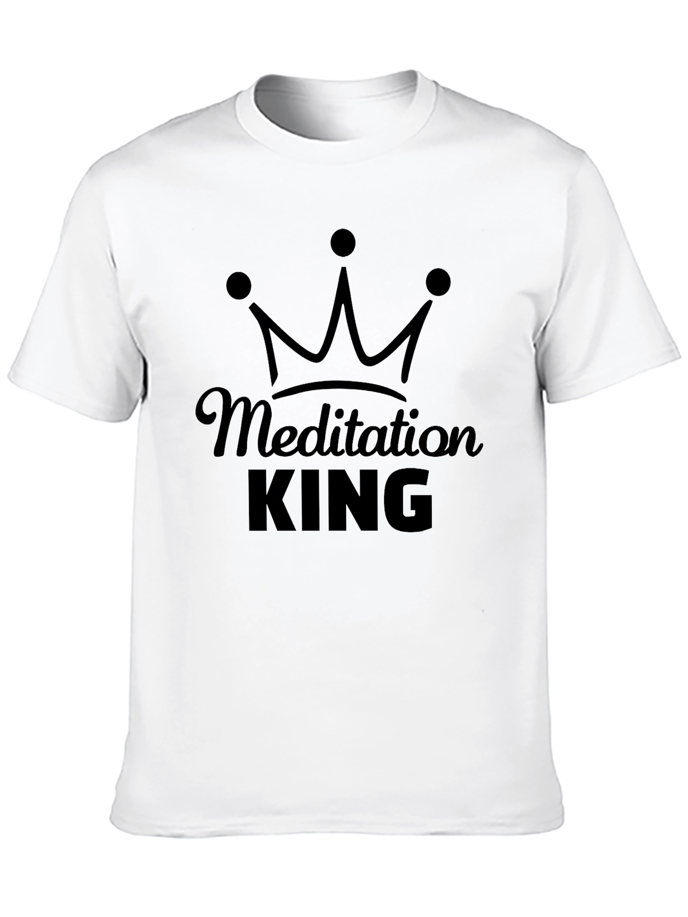 Meditation King Black Graphic T-Shirt