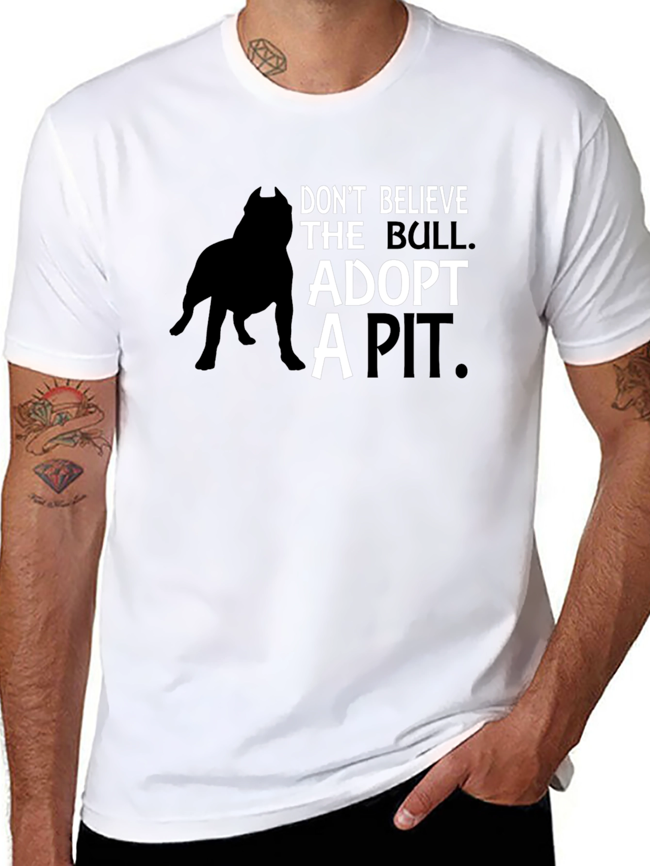 Adopt a Pit T-Shirt - Black