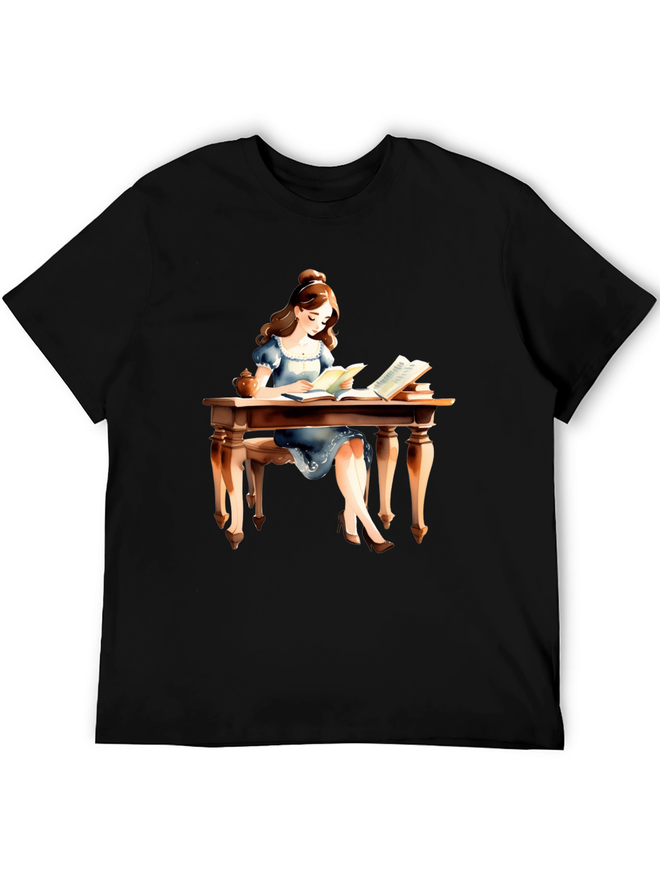 Book Lover T-Shirt - Reading Girl Graphic Tee
