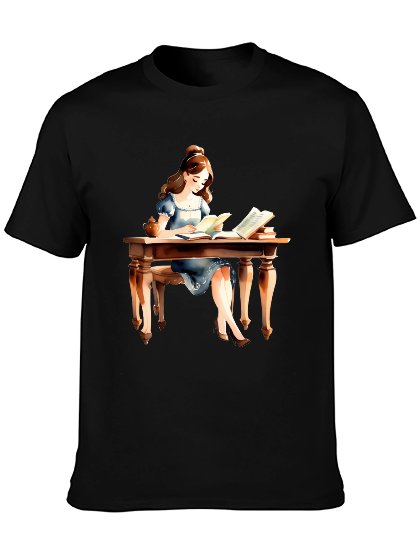 Book Lover T-Shirt - Reading Girl Graphic Tee