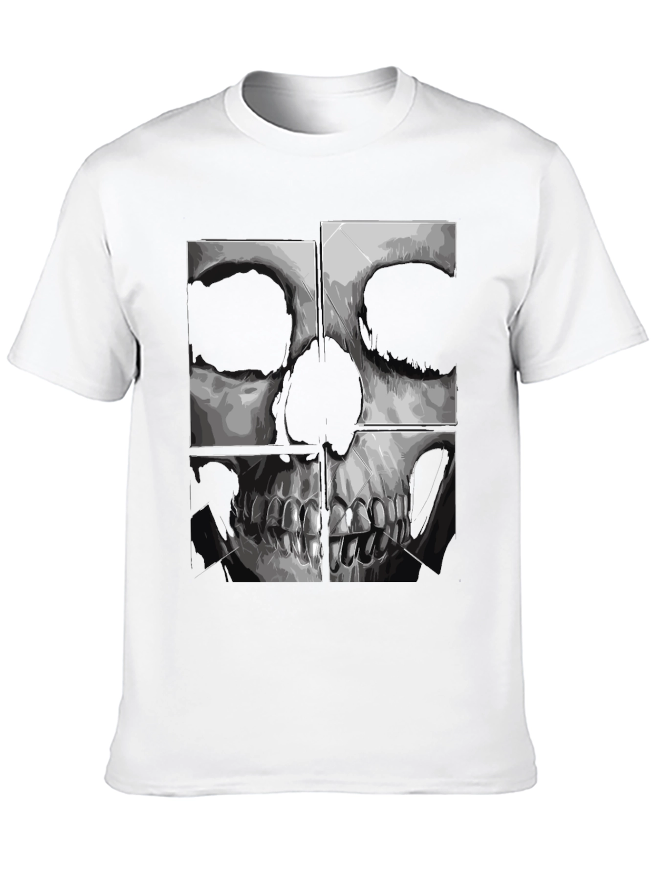 Skull Graphic Print Black T-Shirt