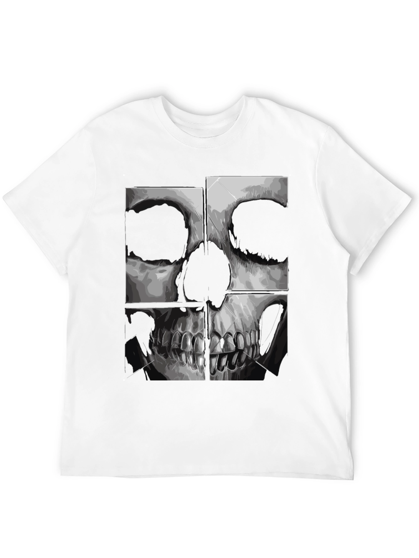 Skull Graphic Print Black T-Shirt