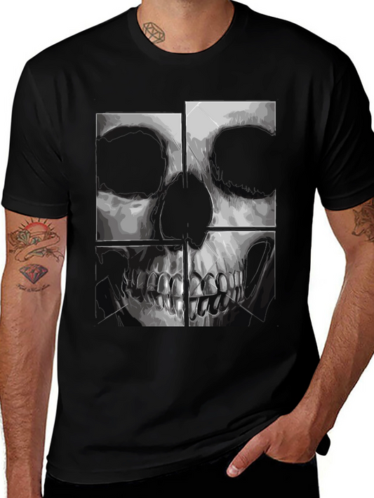 Skull Graphic Print Black T-Shirt