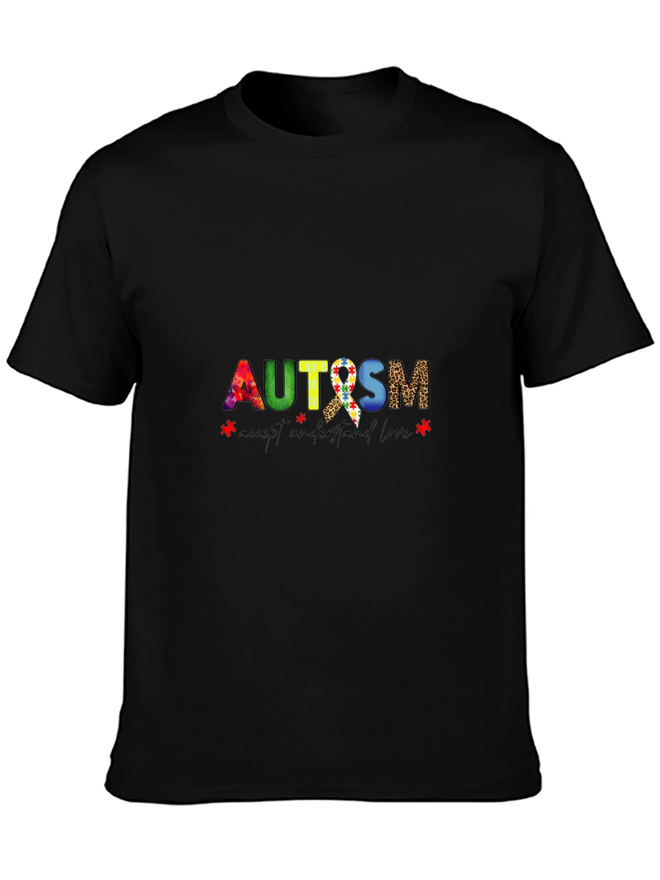 Autism Awareness Graphic Tee - Accept Understand Love