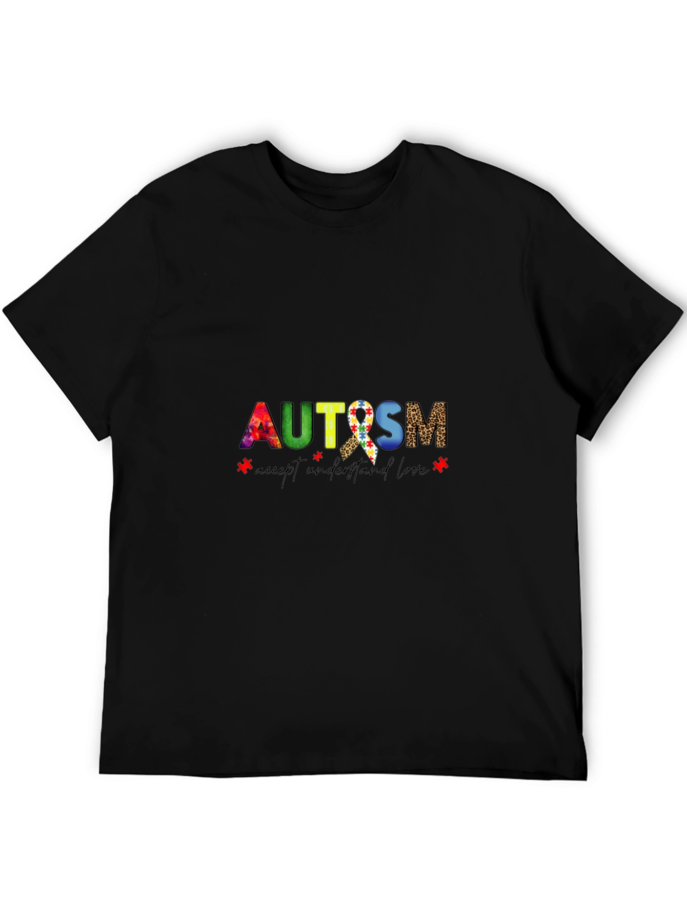 Autism Awareness Graphic Tee - Accept Understand Love