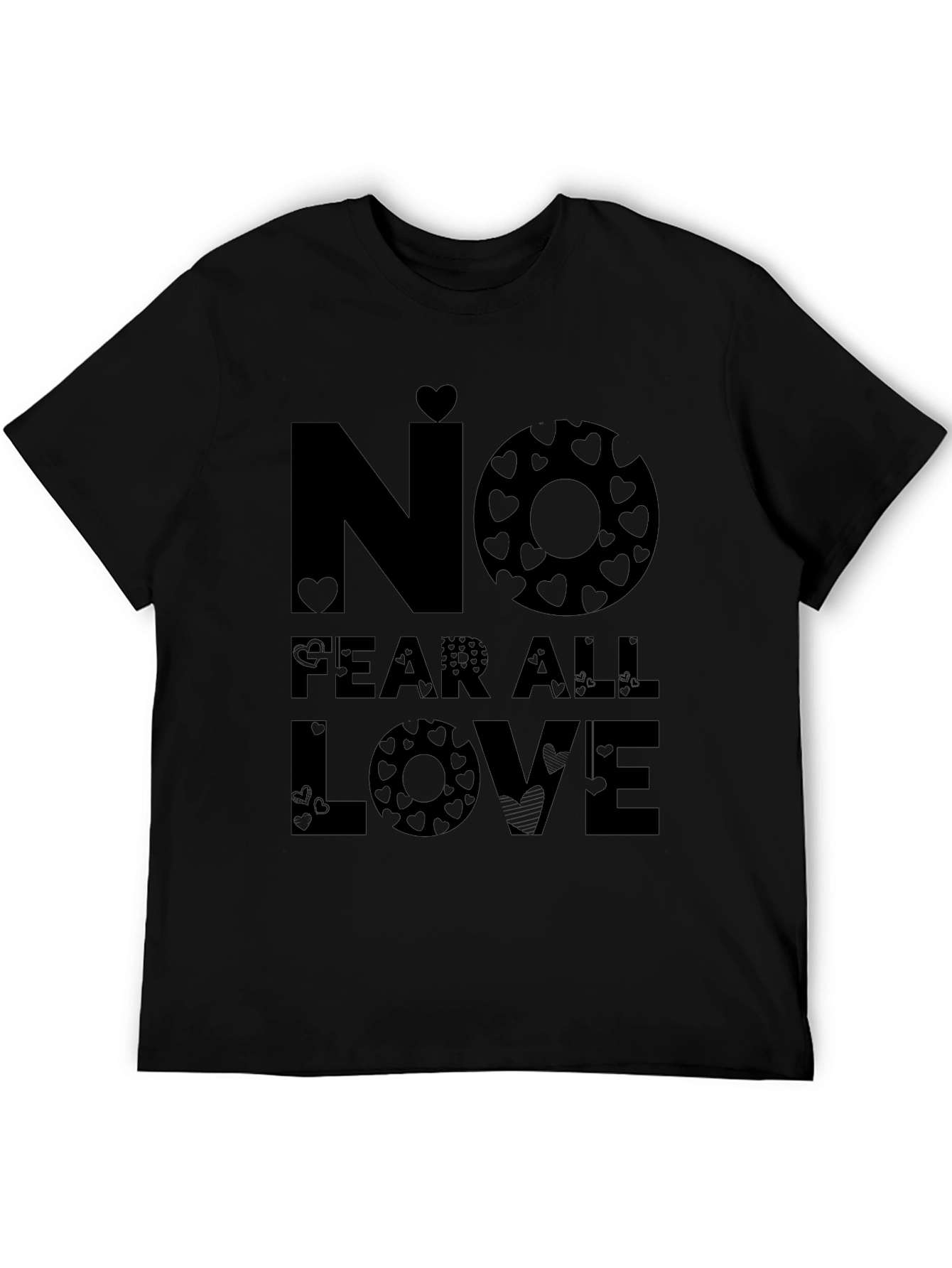 No Fear All Love Graphic T-Shirt - Black