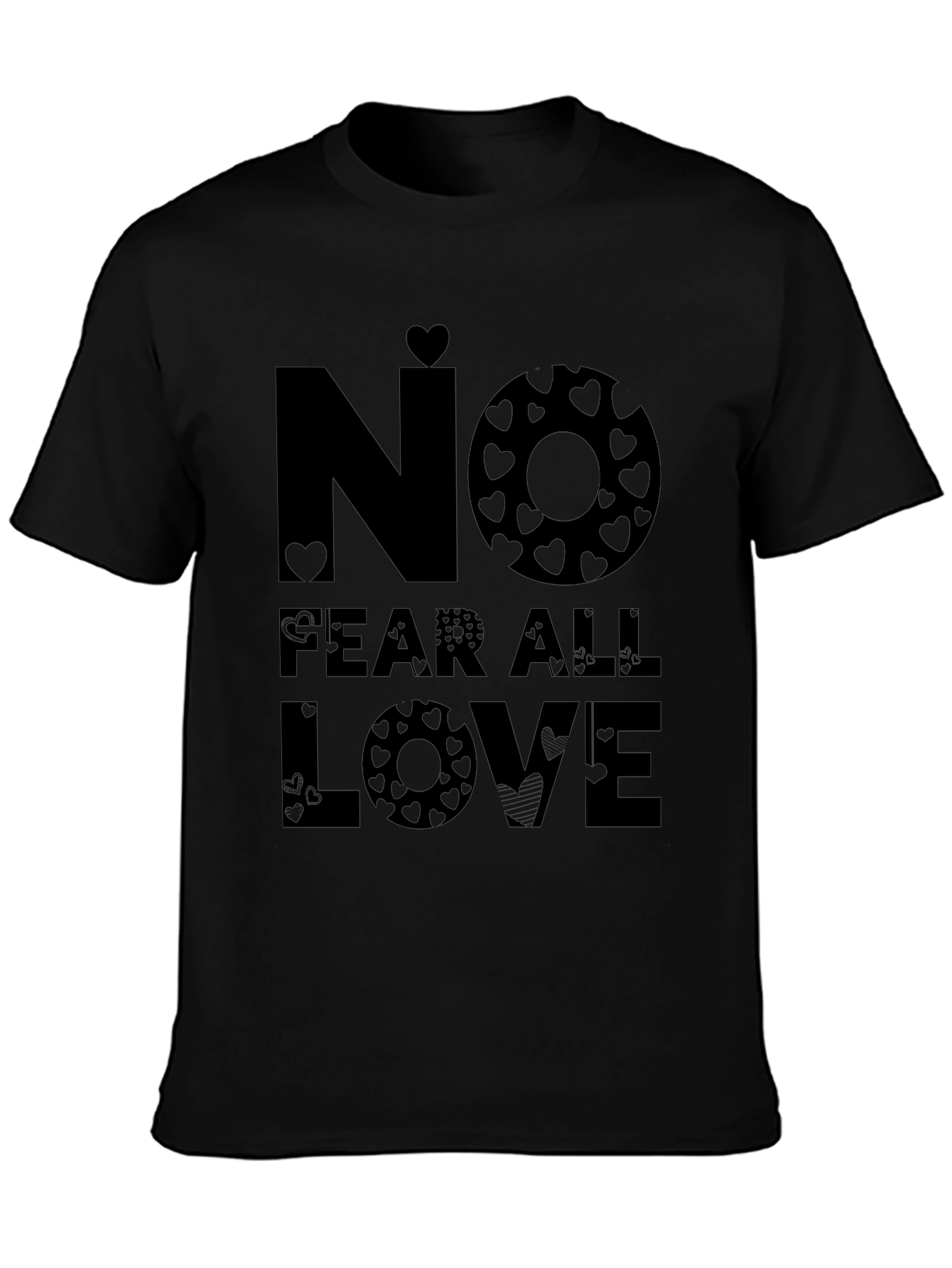 No Fear All Love Graphic T-Shirt - Black