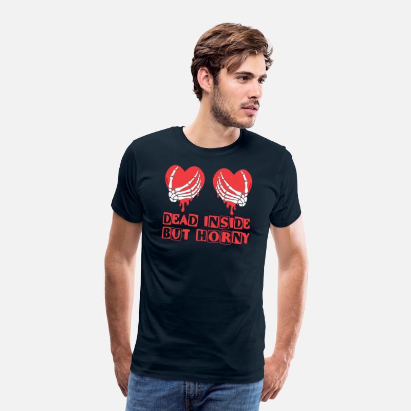 Dead Inside but horny Valentine Meme Skull Gift