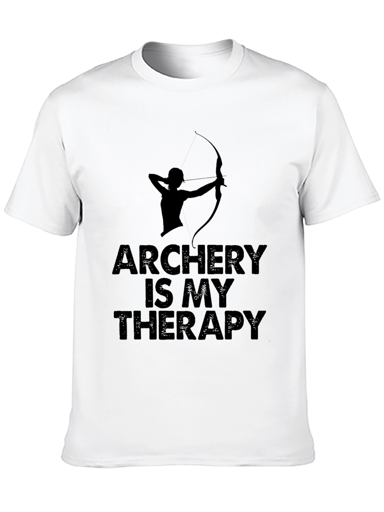 Archery Is My Therapy Black T-Shirt