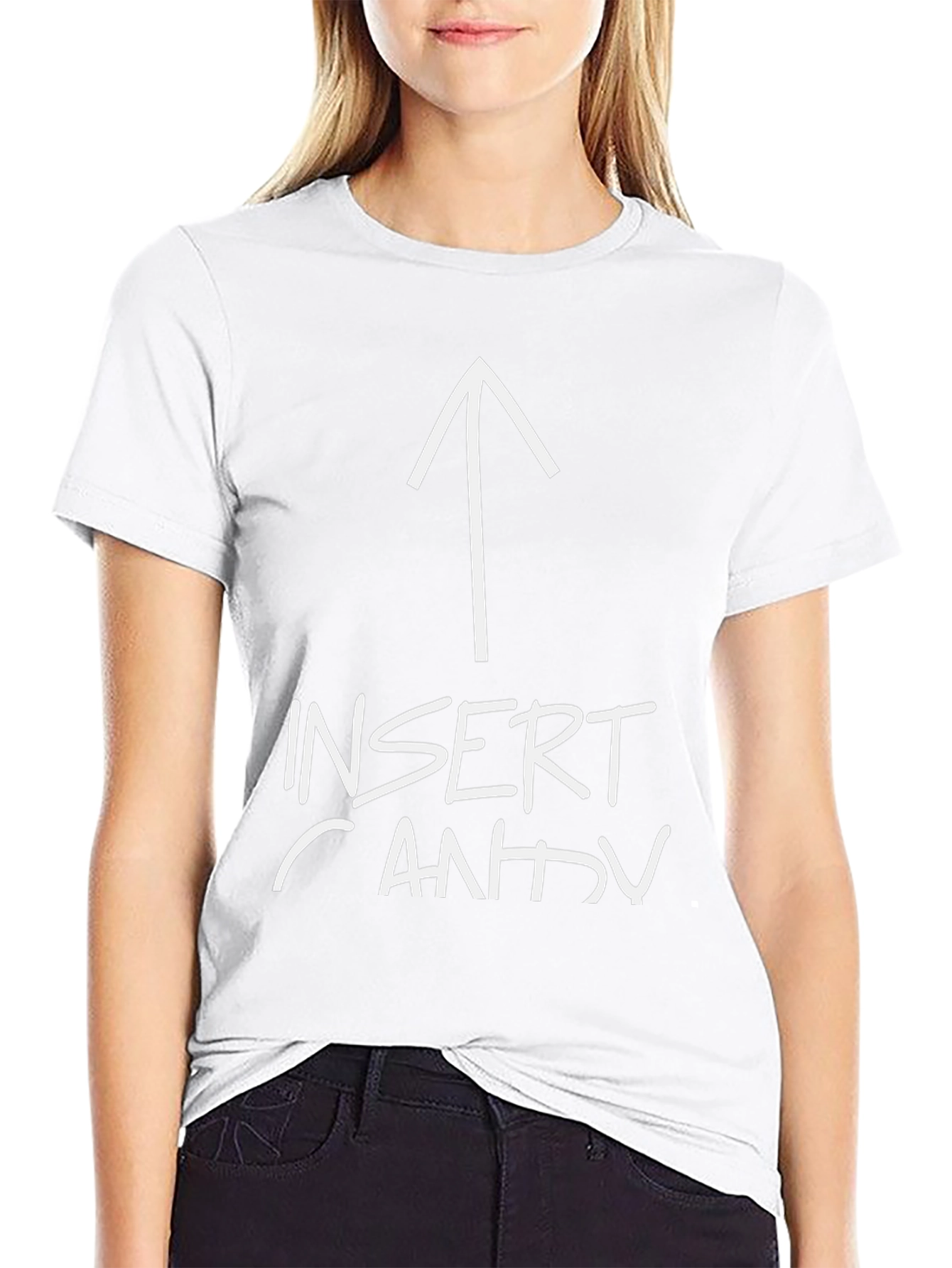 Insert Candy Arrow Graphic Tee - Black Cotton T-Shirt