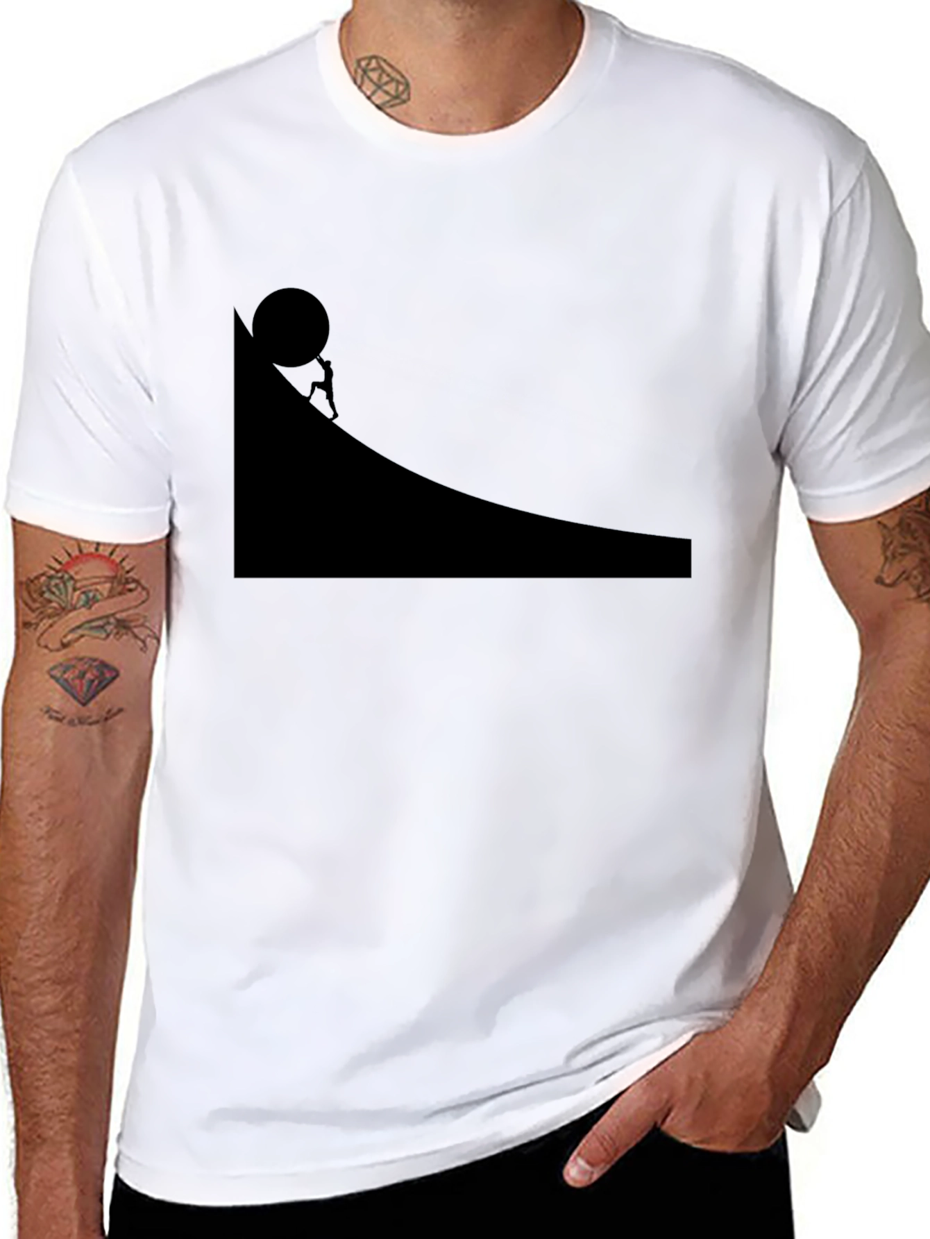 Sisyphus T-Shirt - Classic Myth Design