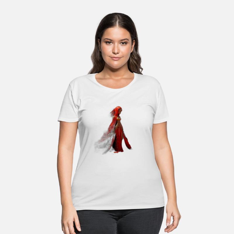 DreamWeaver Fantasy desert red dress with orang