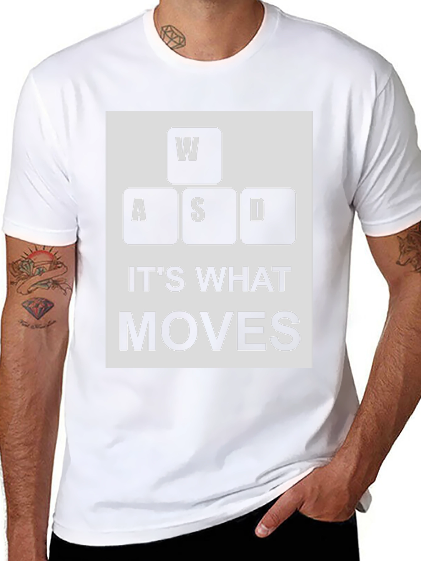 WASD Keys T-Shirt - Gamer Movement Tee