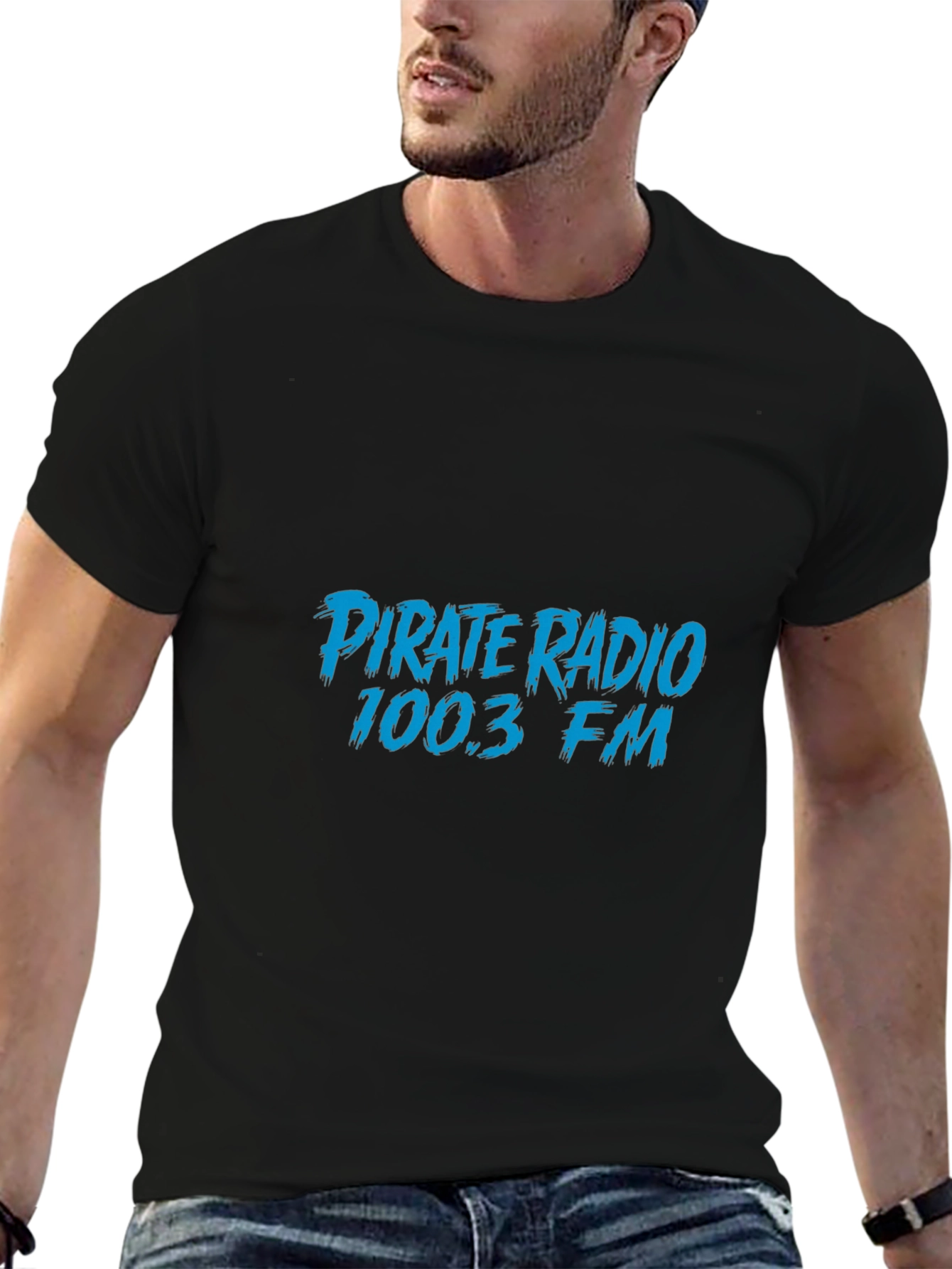 Pirate Radio 100.3 FM Black T-Shirt