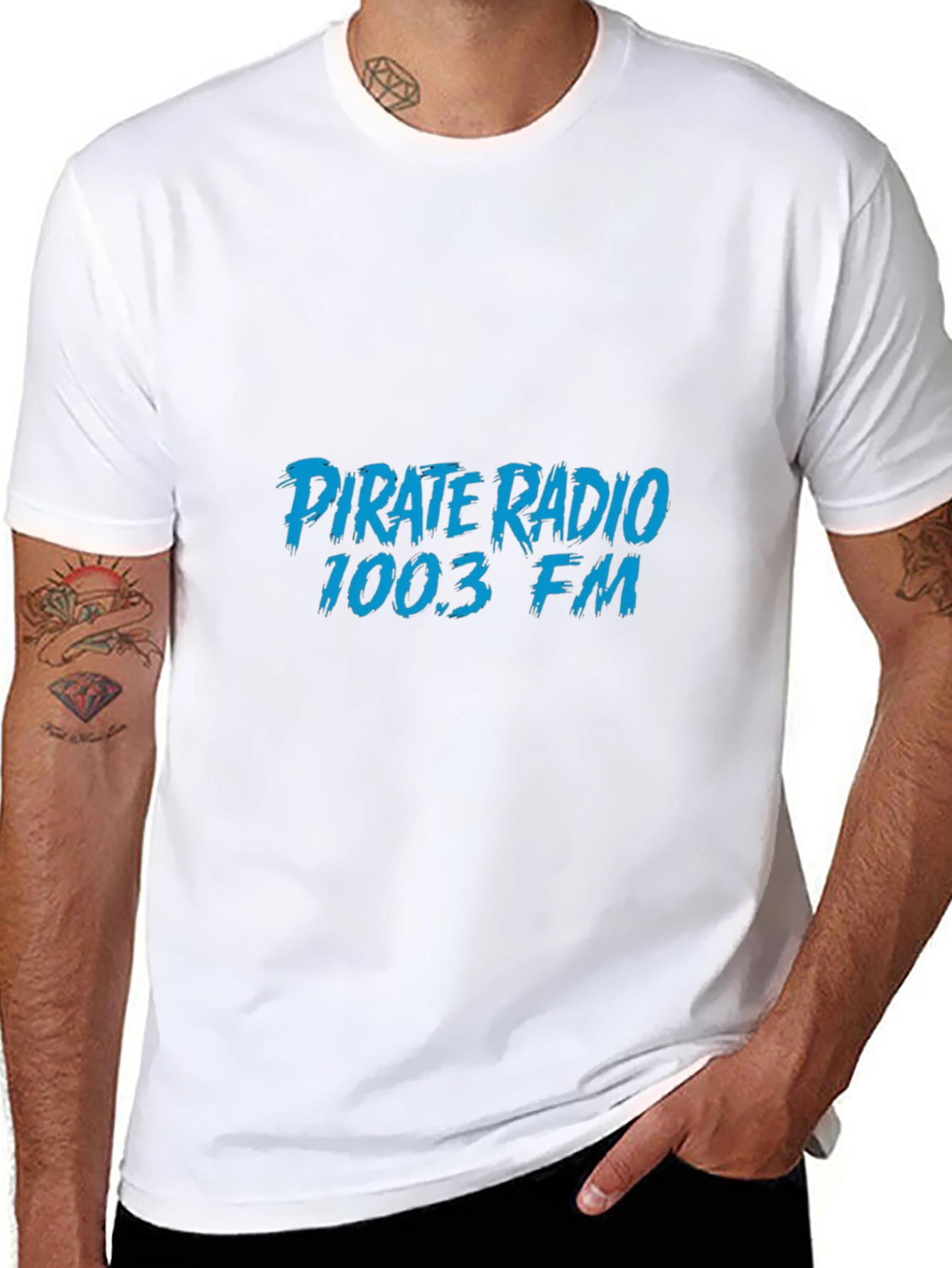 Pirate Radio 100.3 FM Black T-Shirt